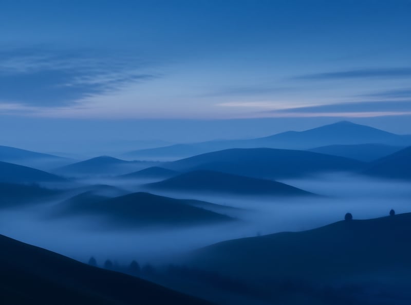 Layered Blue Mountain Mist