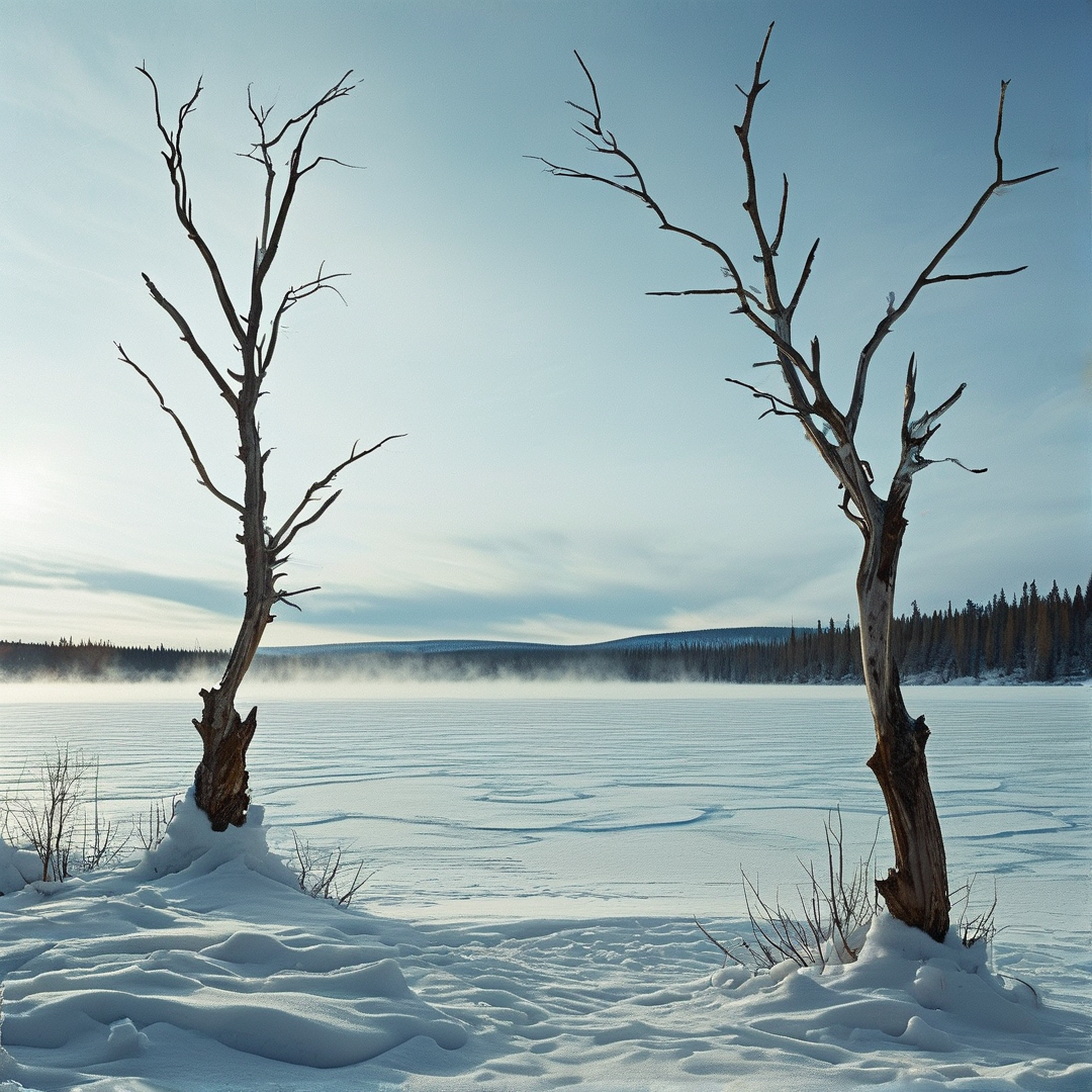 Winter Landscape with Dead Trees