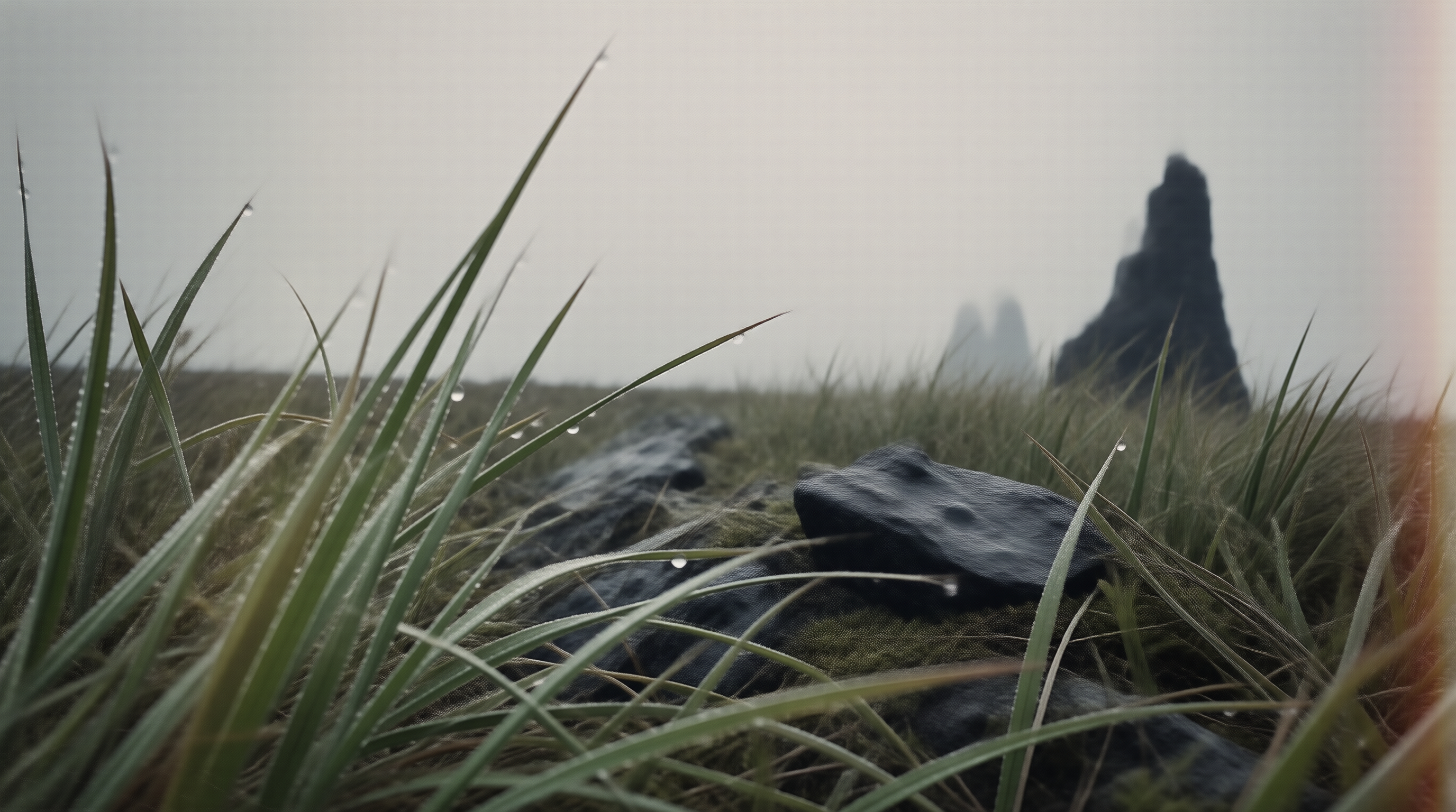 Misty Landscape with Dew