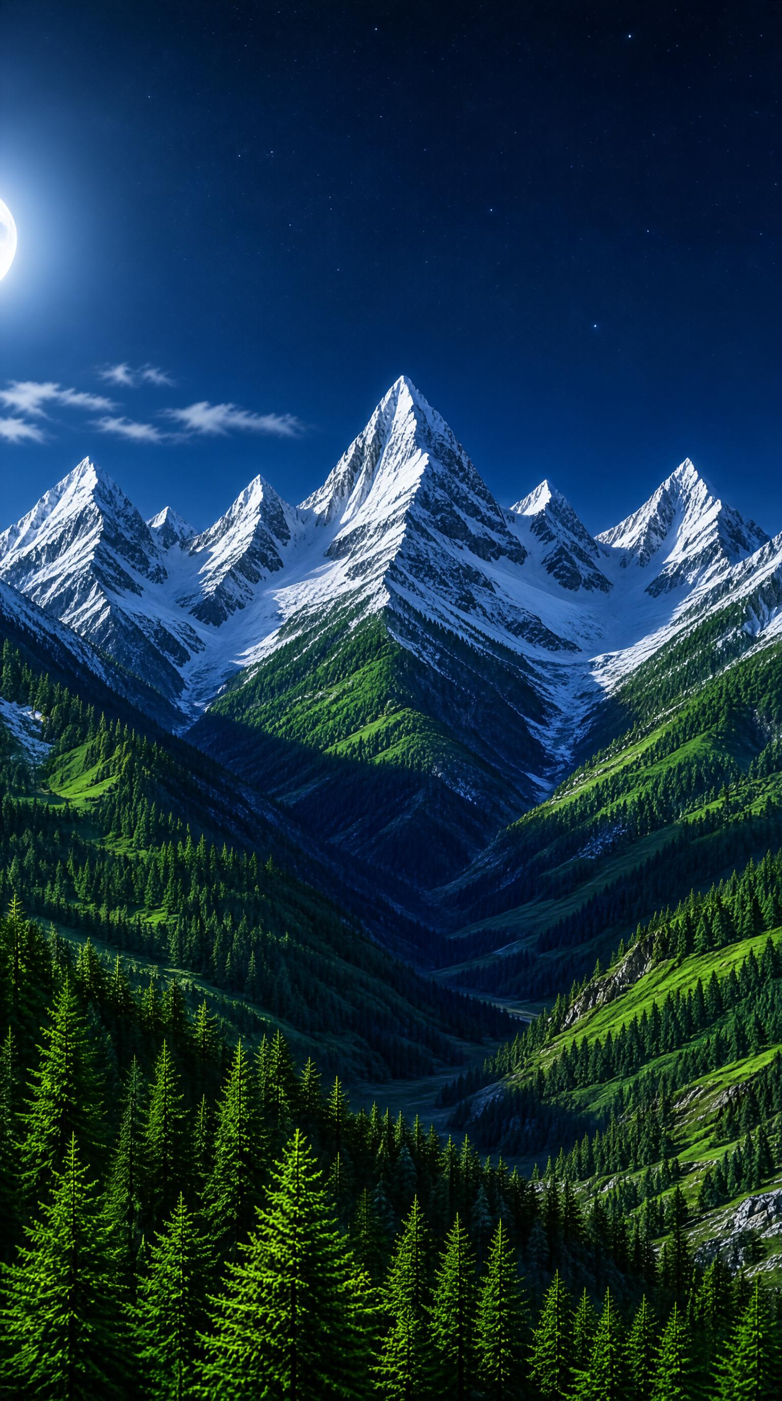 Night Mountain Landscape