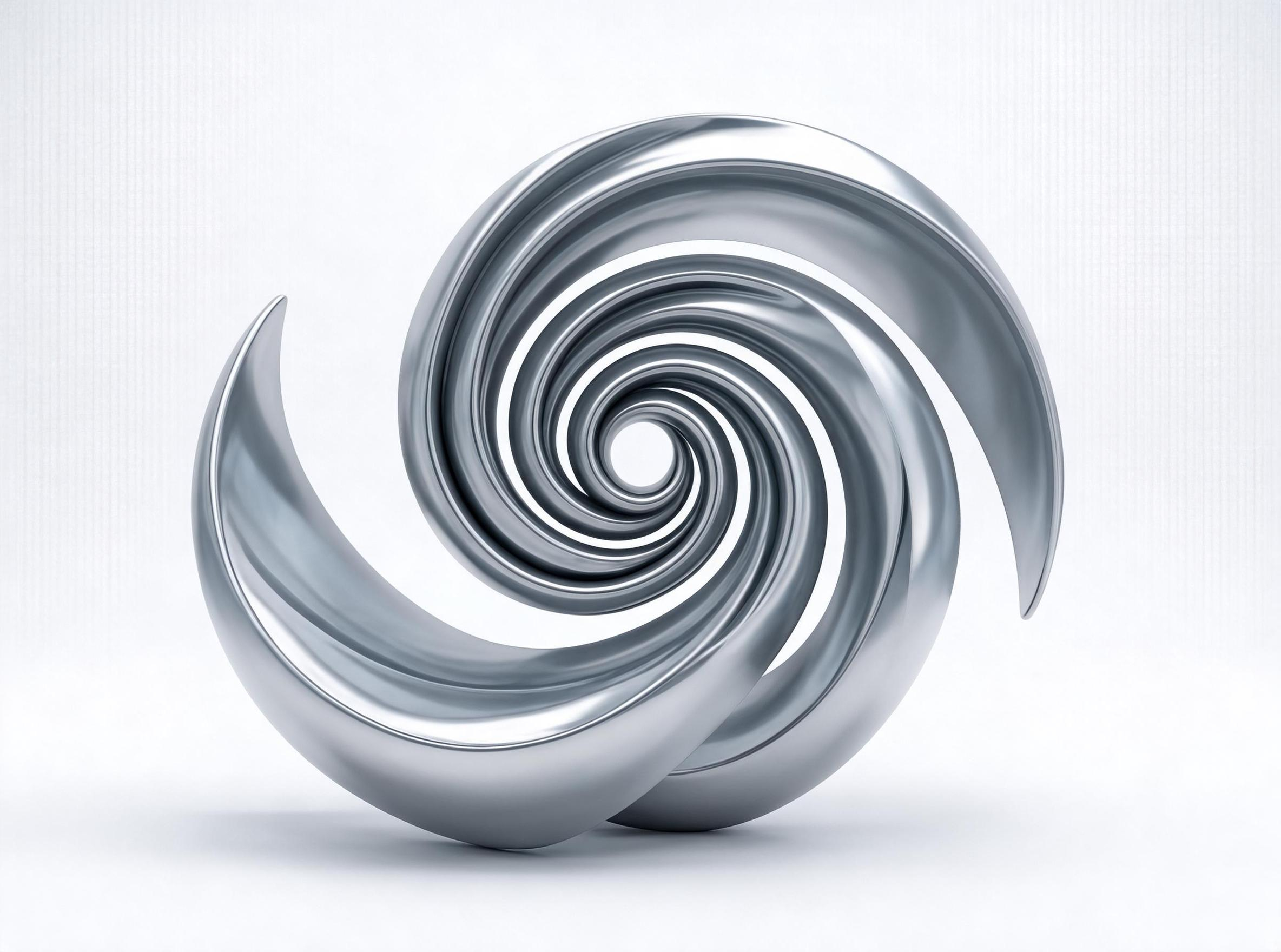 Metallic Spiral Sculpture