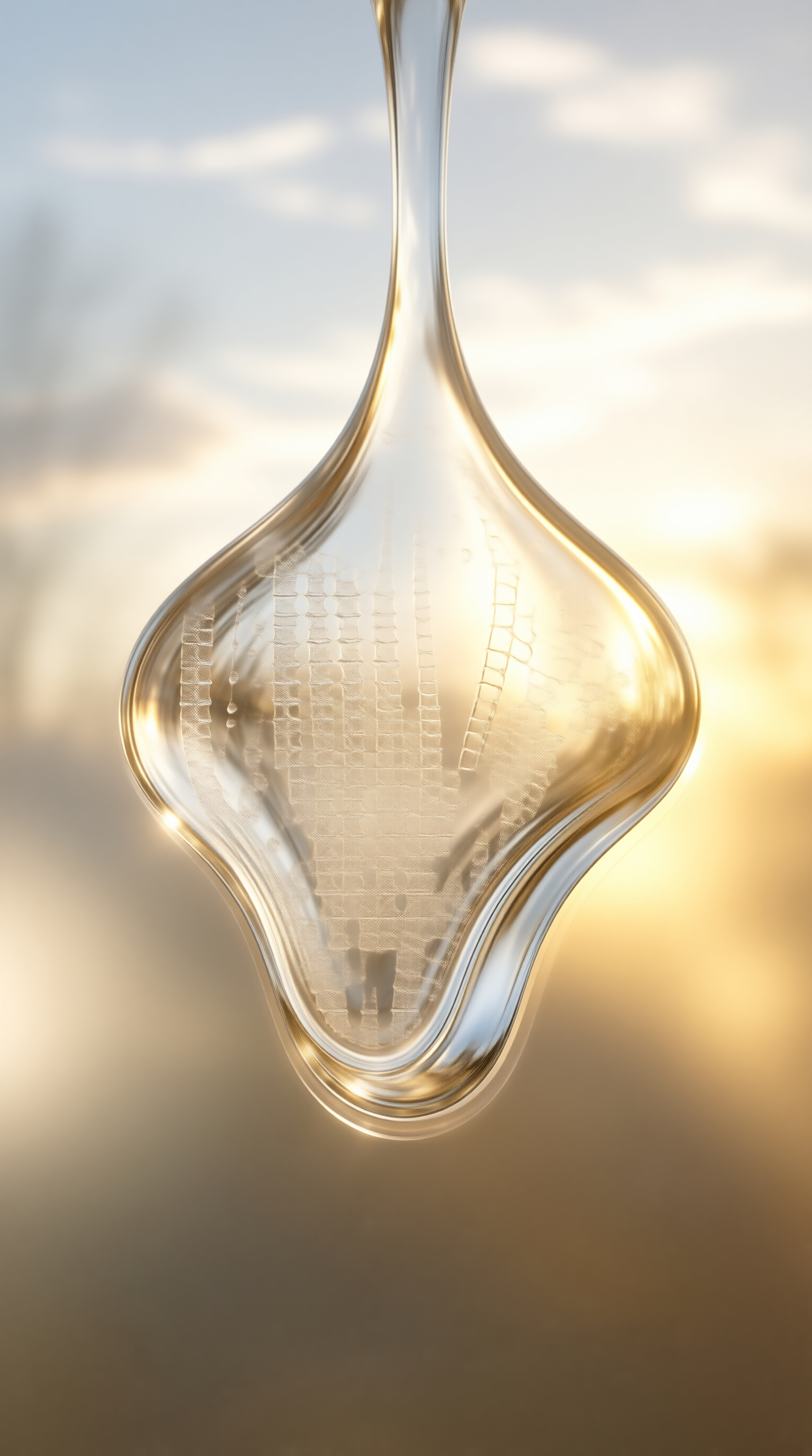 Translucent Droplet with Grid Interior