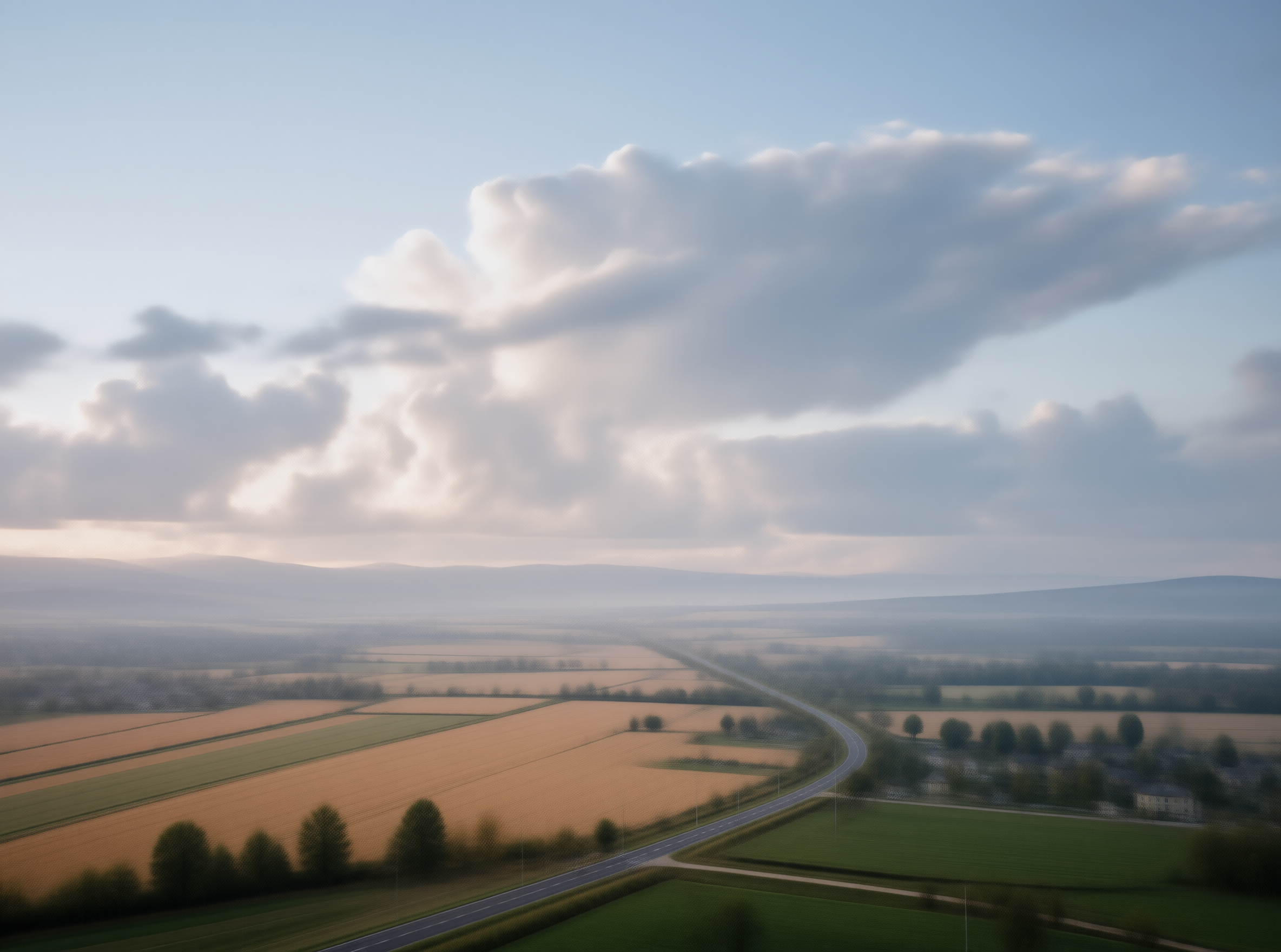 Golden Fields and Dramatic Sky