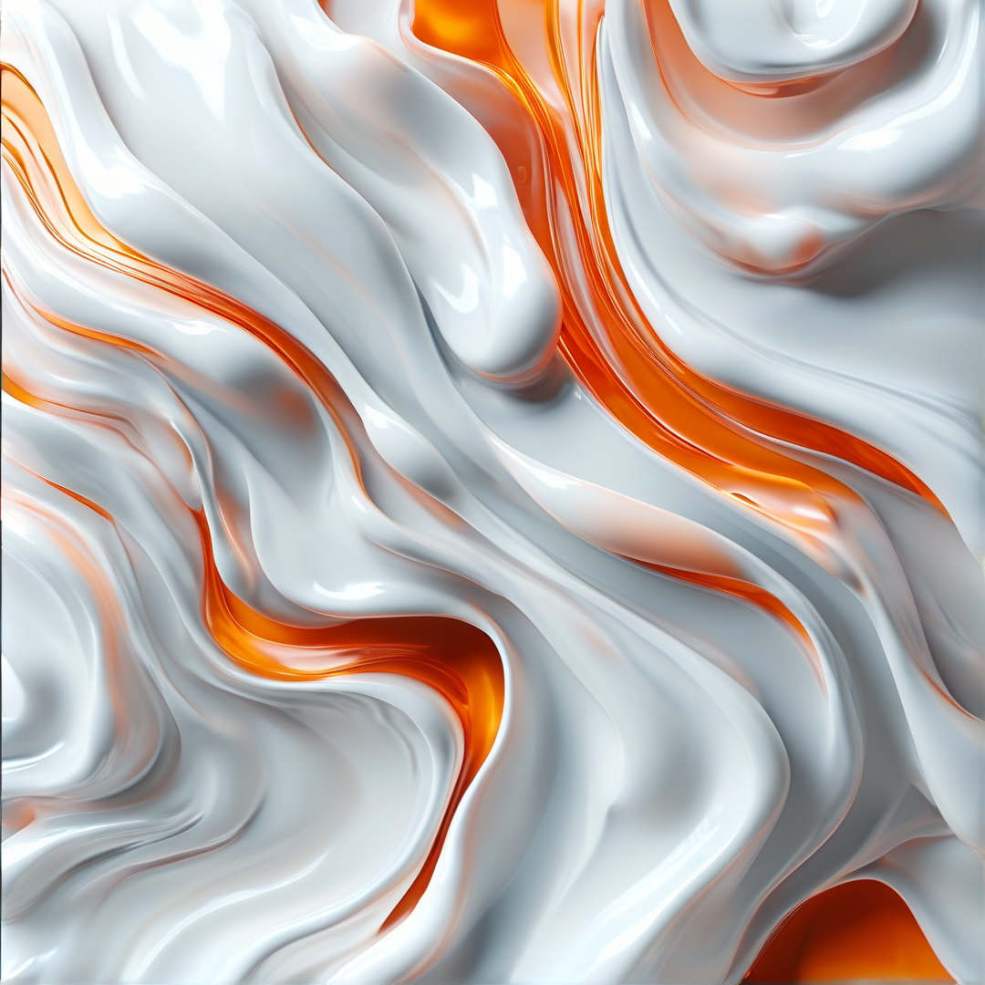 Porcelain Ripple — Amber Flow Study