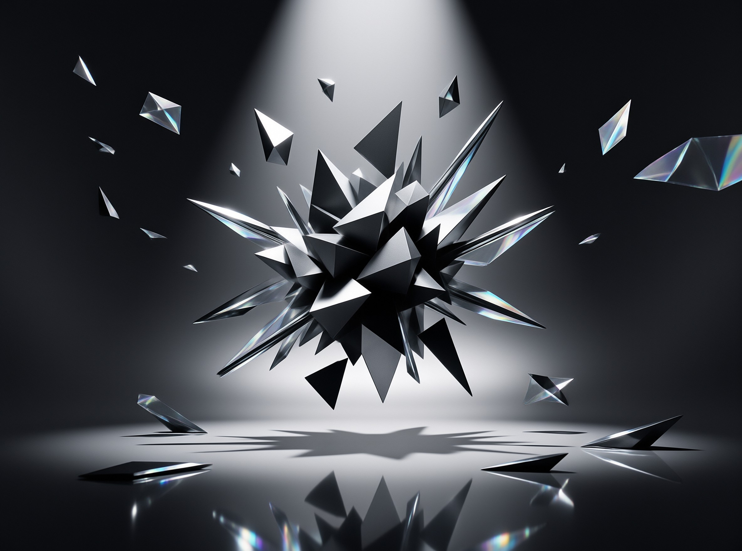 Crystal Shards — Faceted Chrome Study