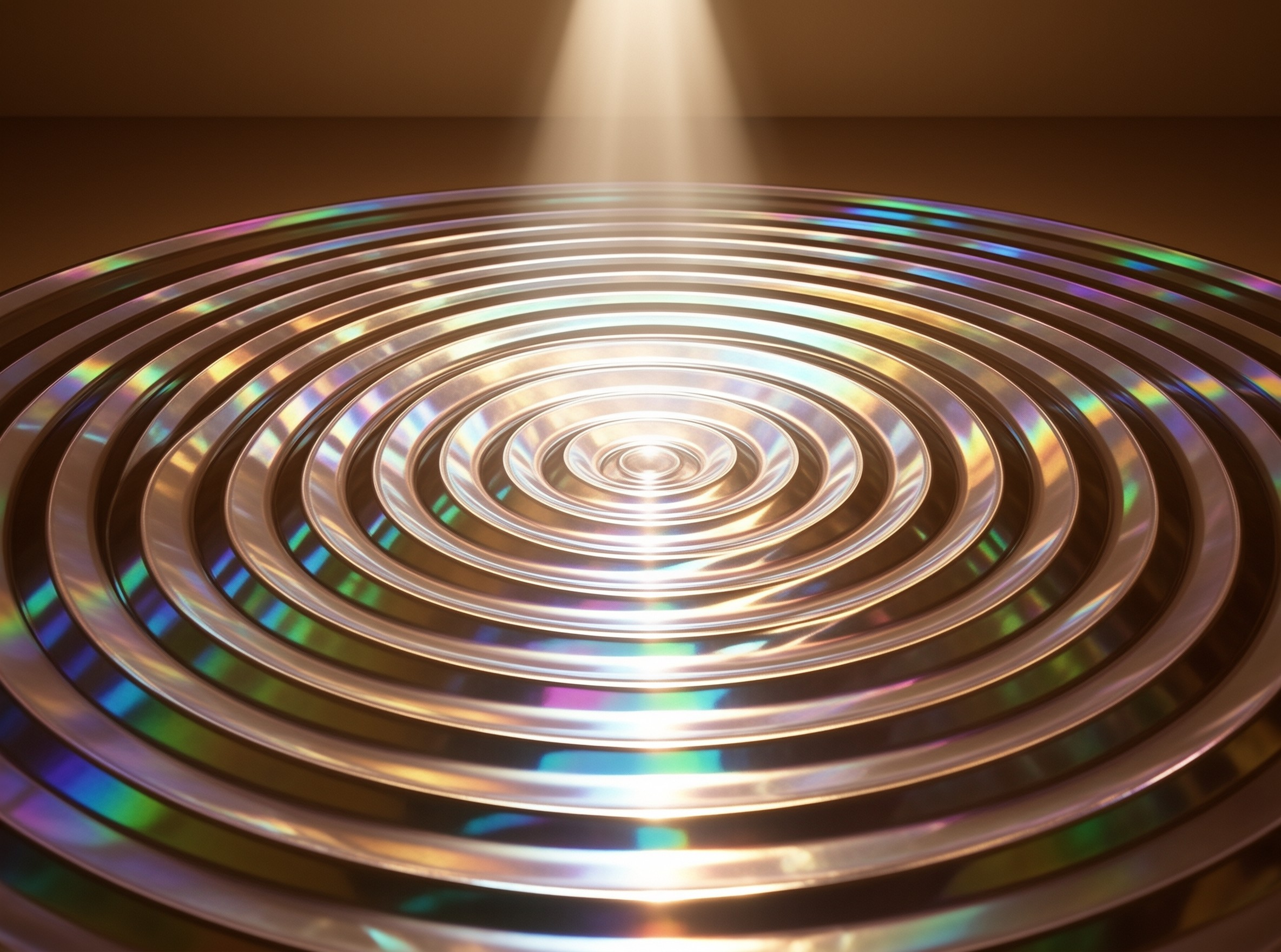 Shiny CD Surface Close Up