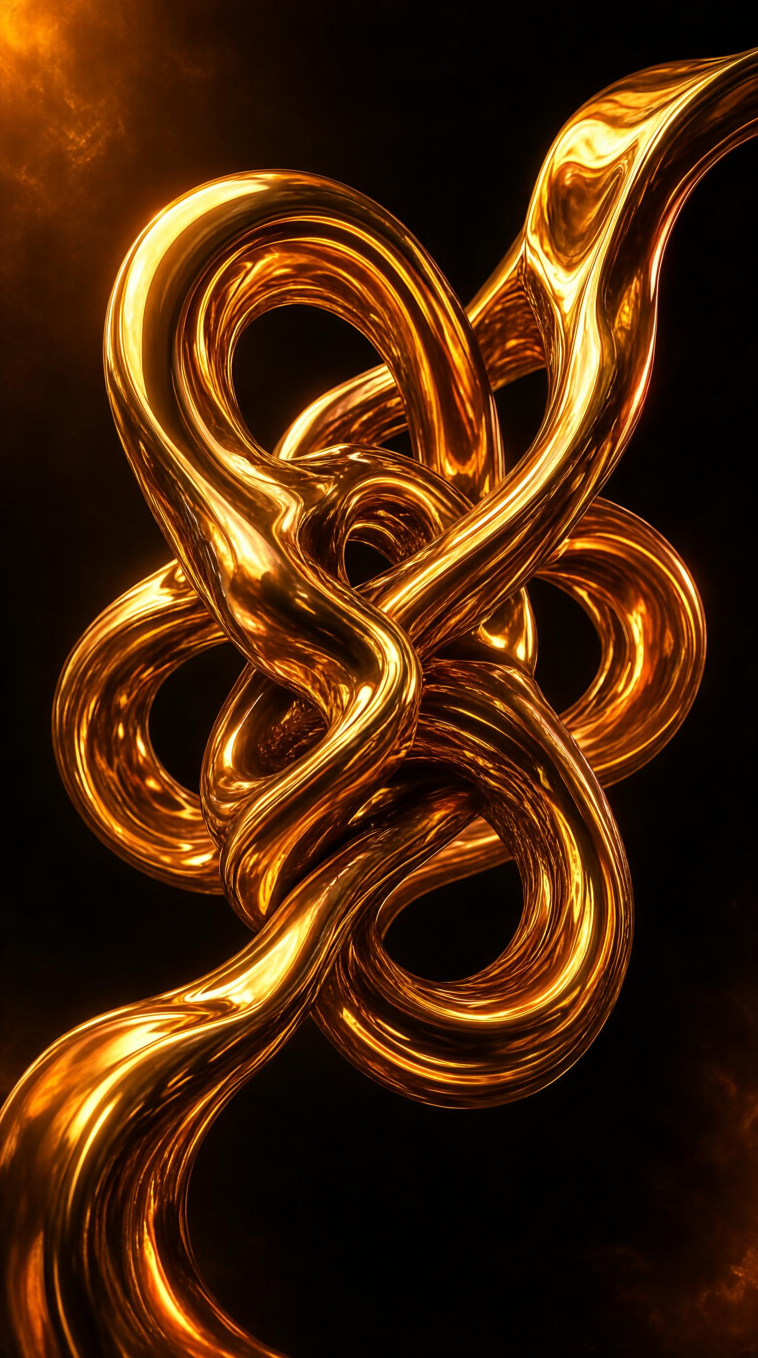 Golden Liquid Knot