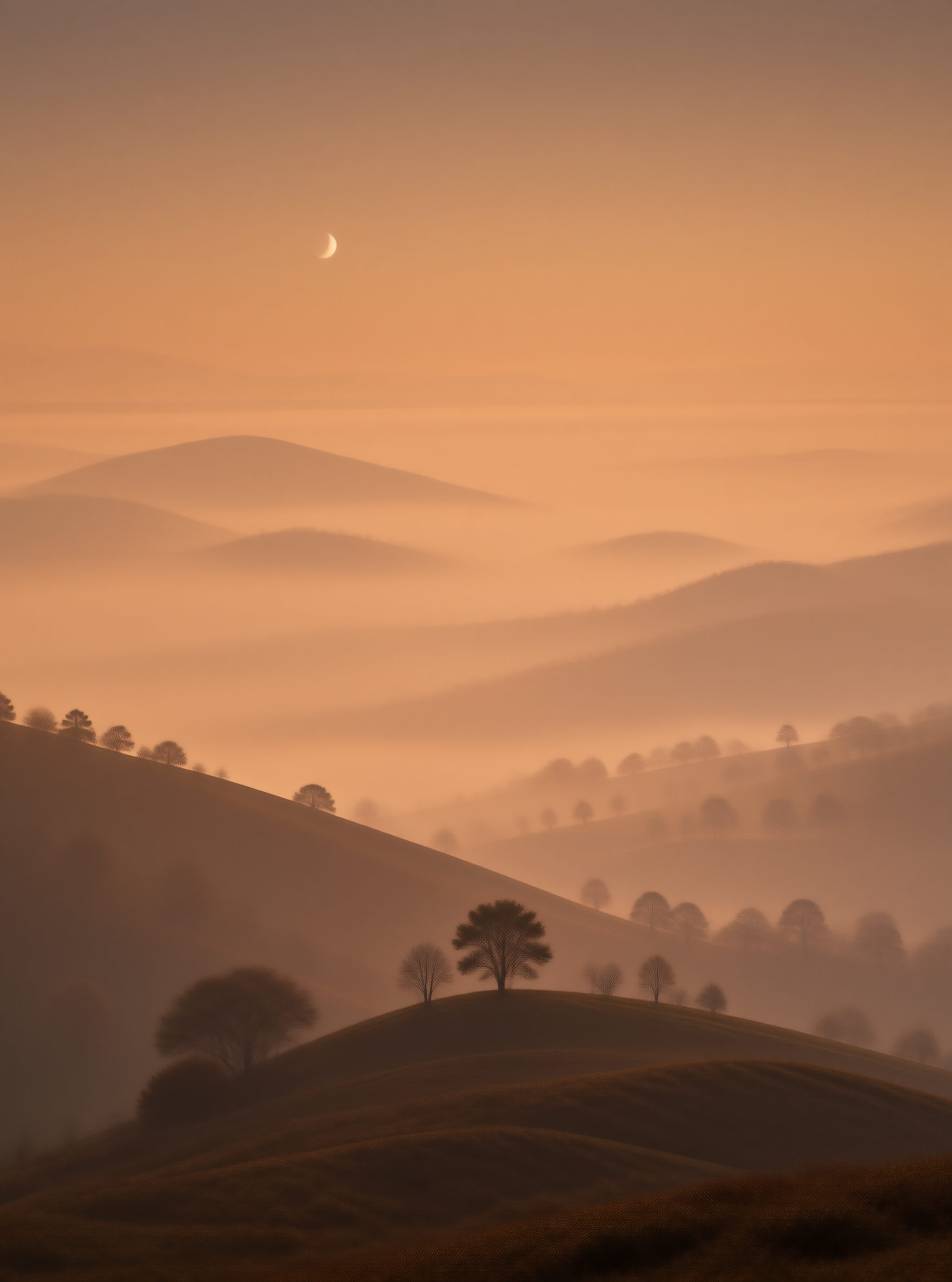 Misty Hills at Dawn