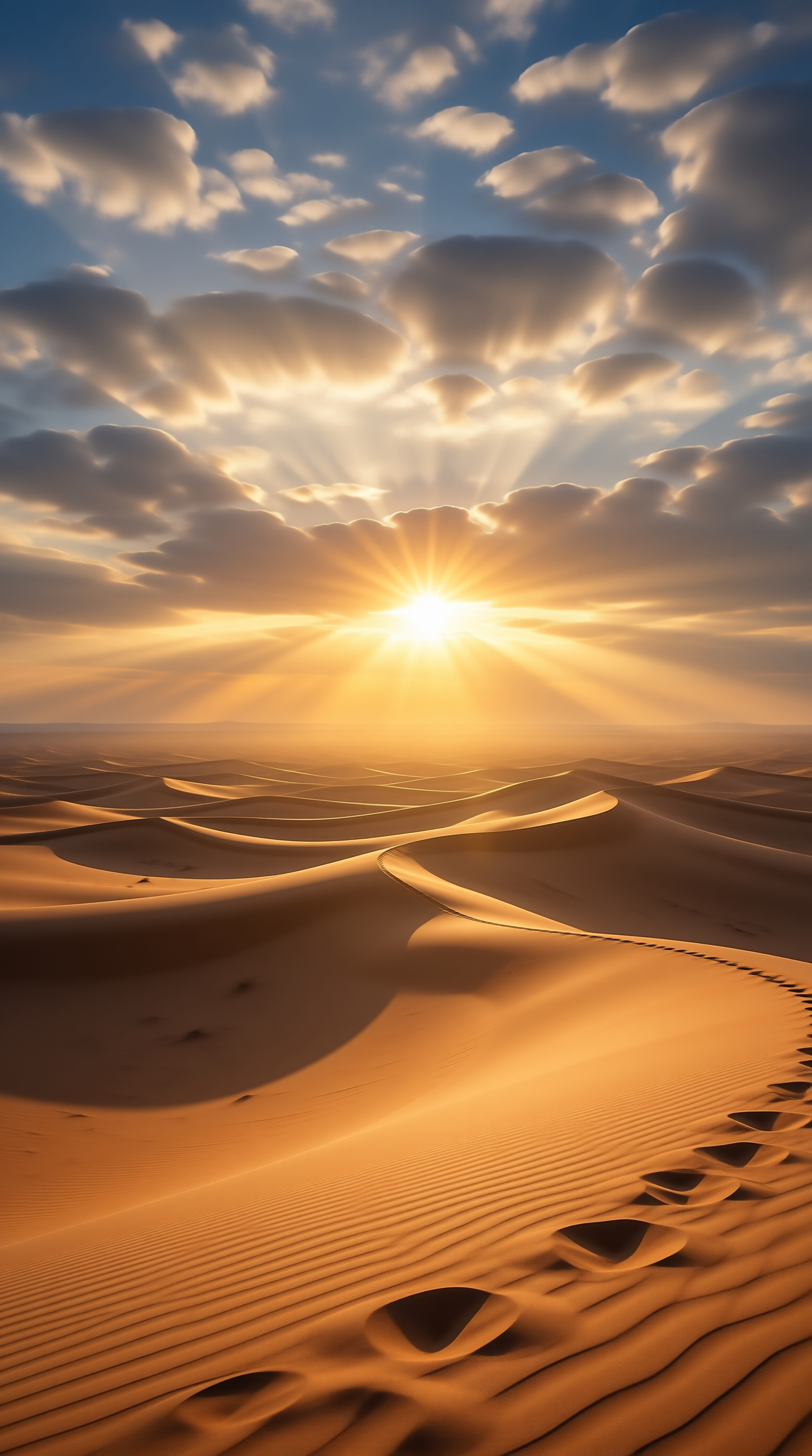 Golden Desert Sunset
