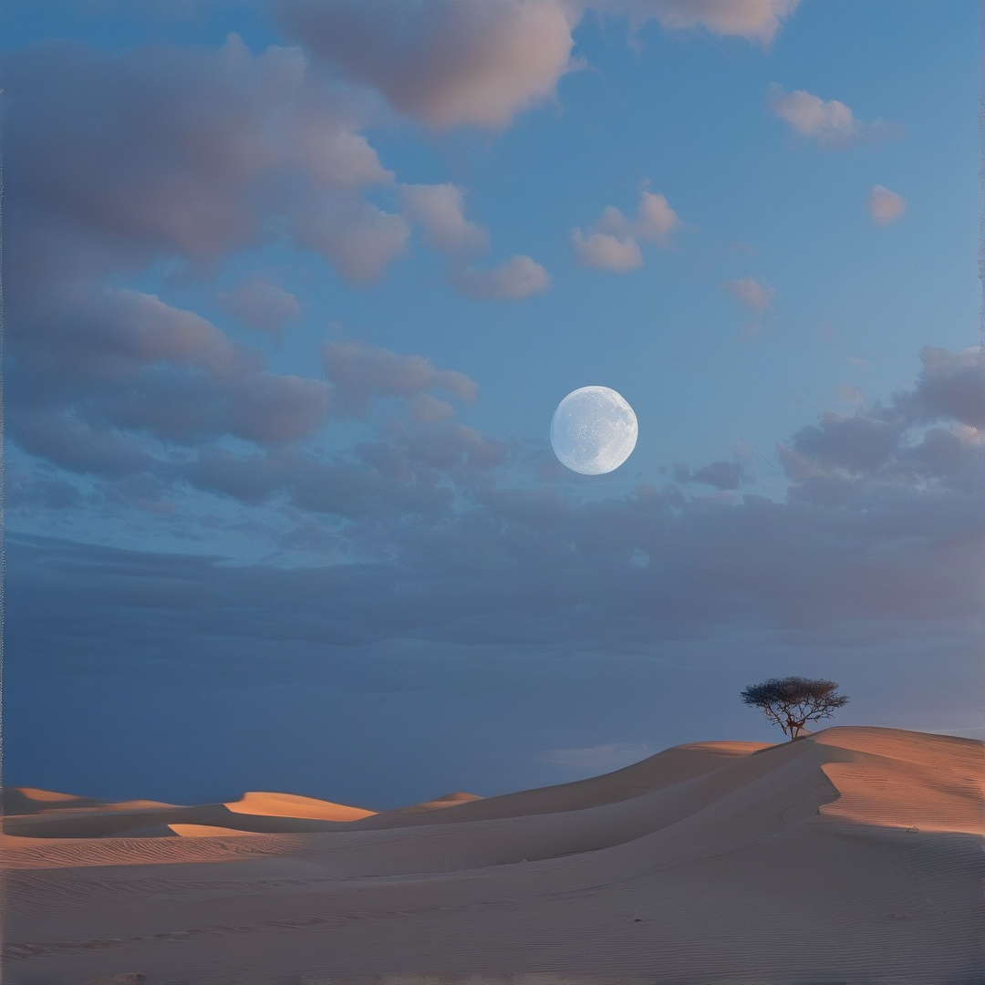 Full Moon Over Desert