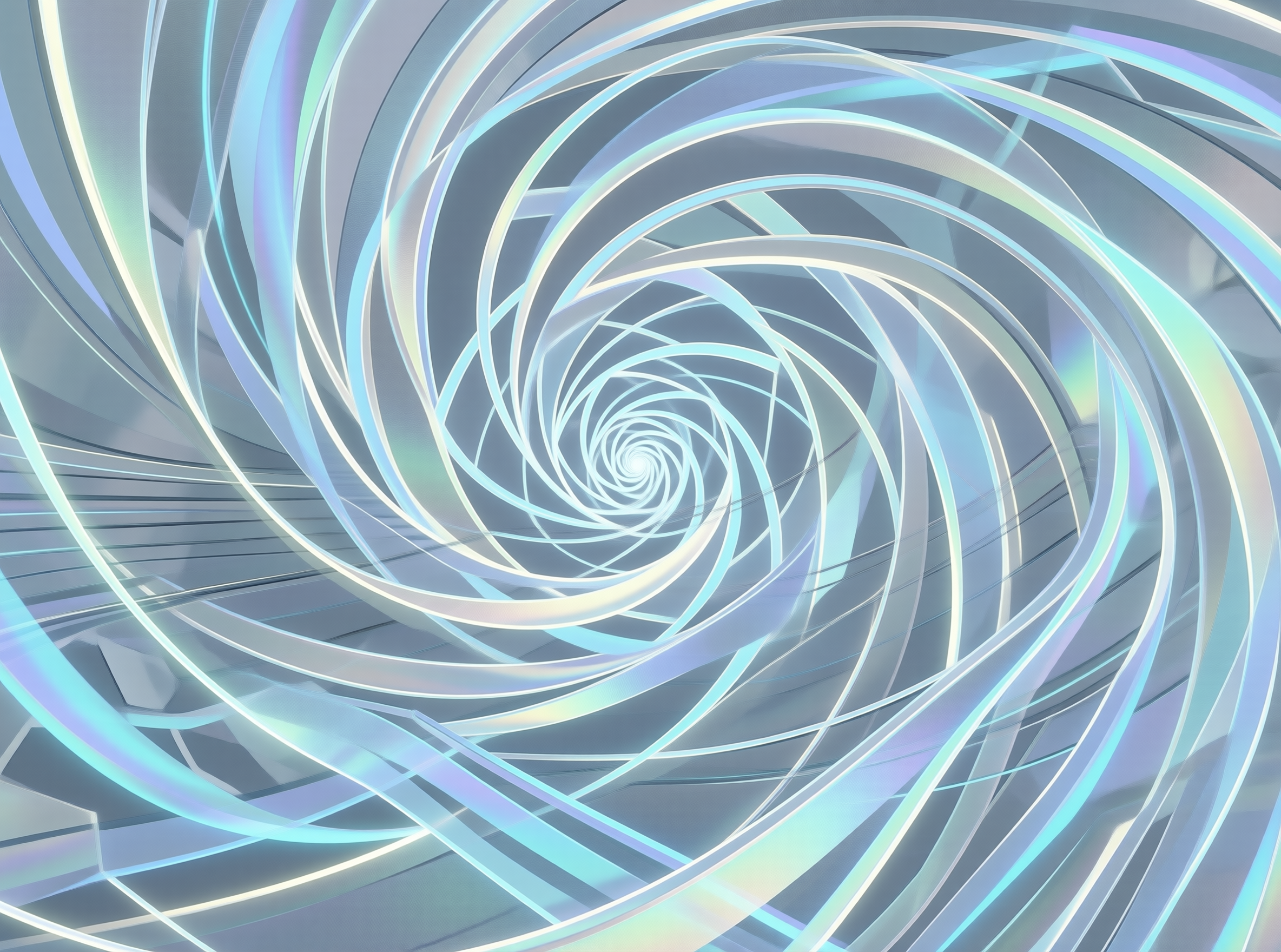 Blue Abstract Light Spiral
