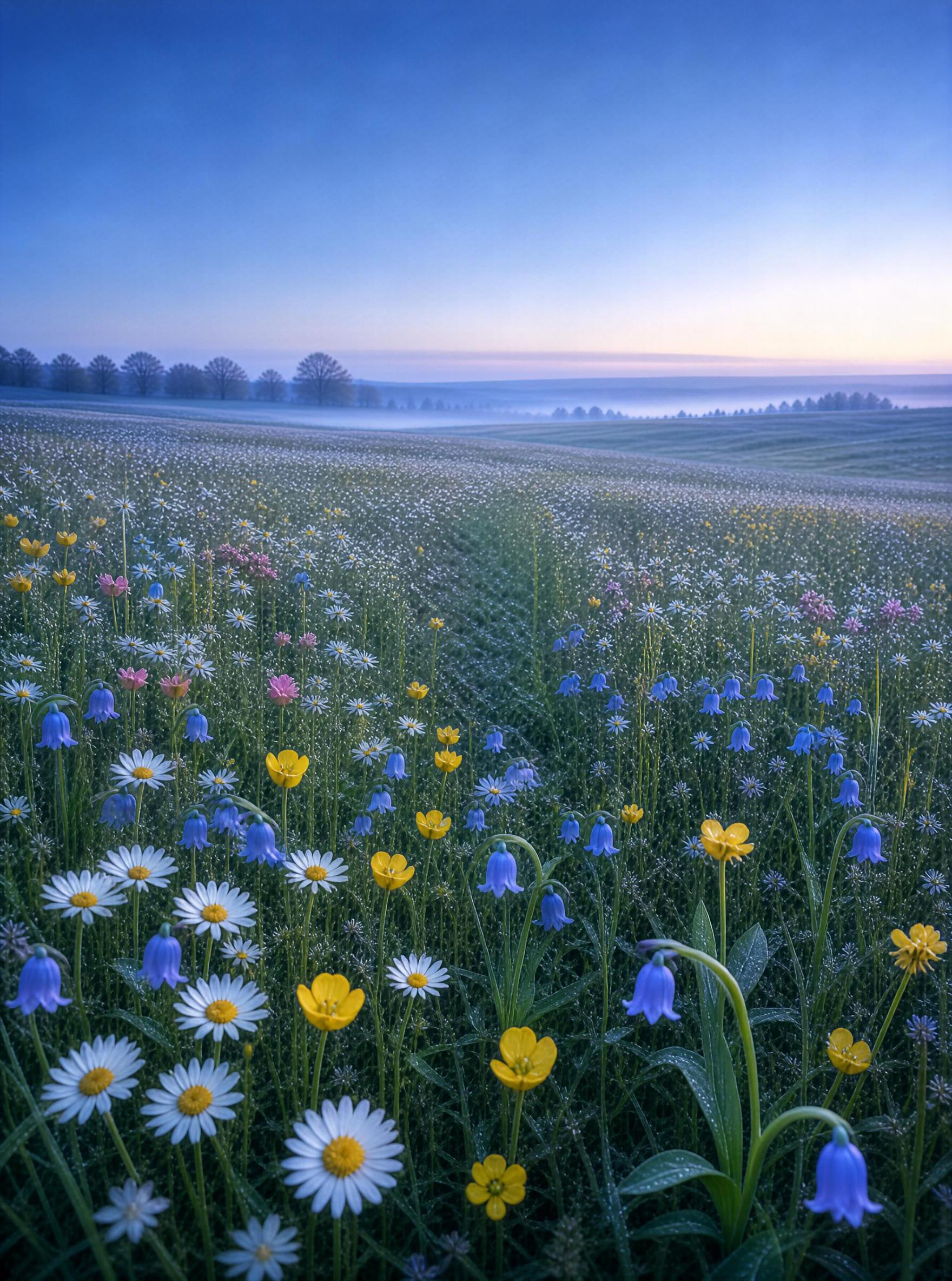 Wildflower Meadow at Dawn
