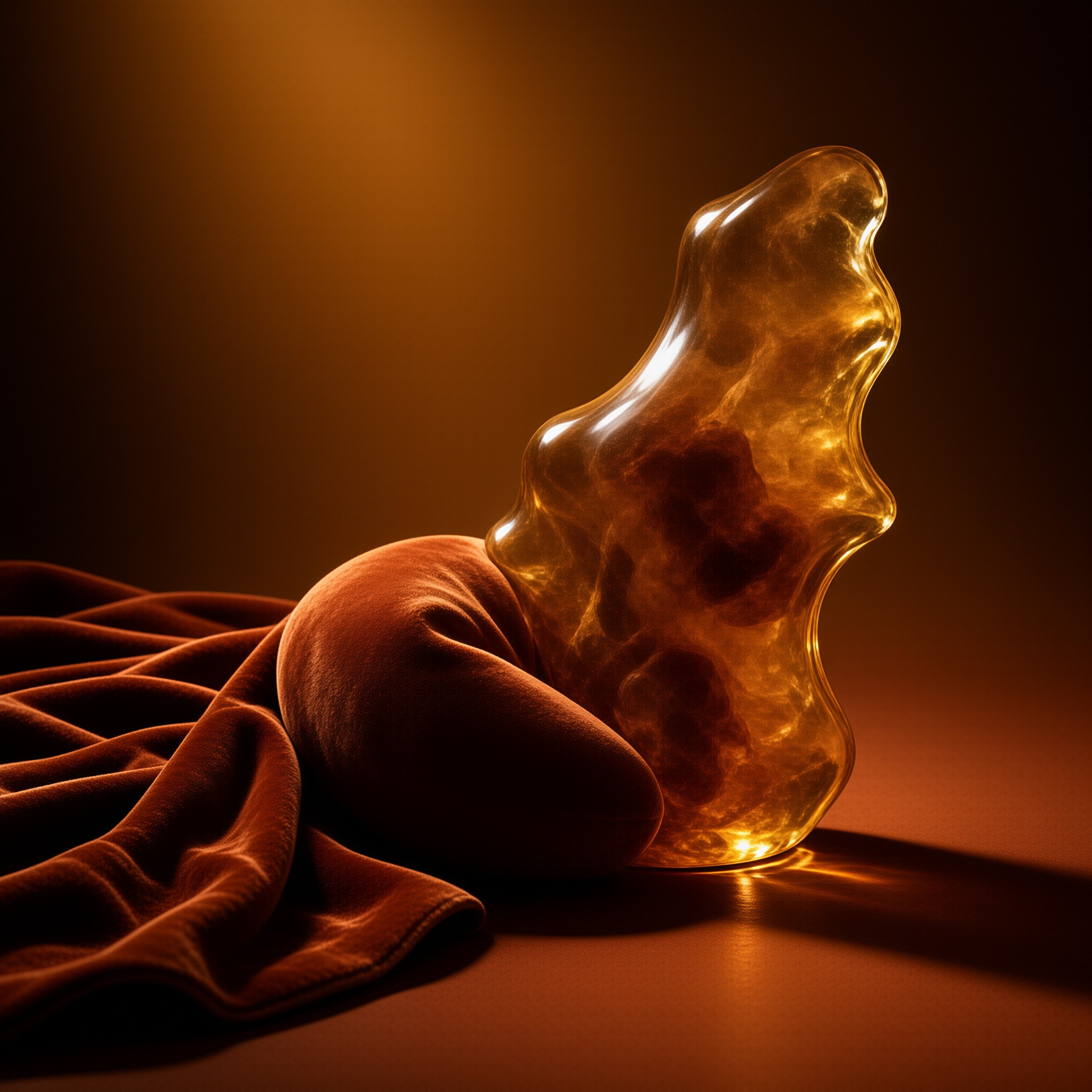 Abstract Amber Sculpture