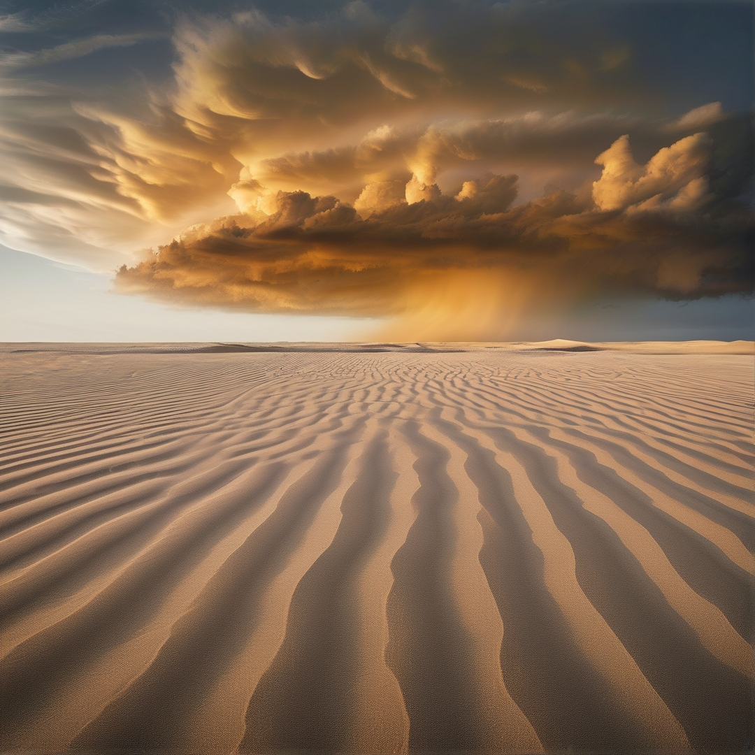 Golden Desert Landscape