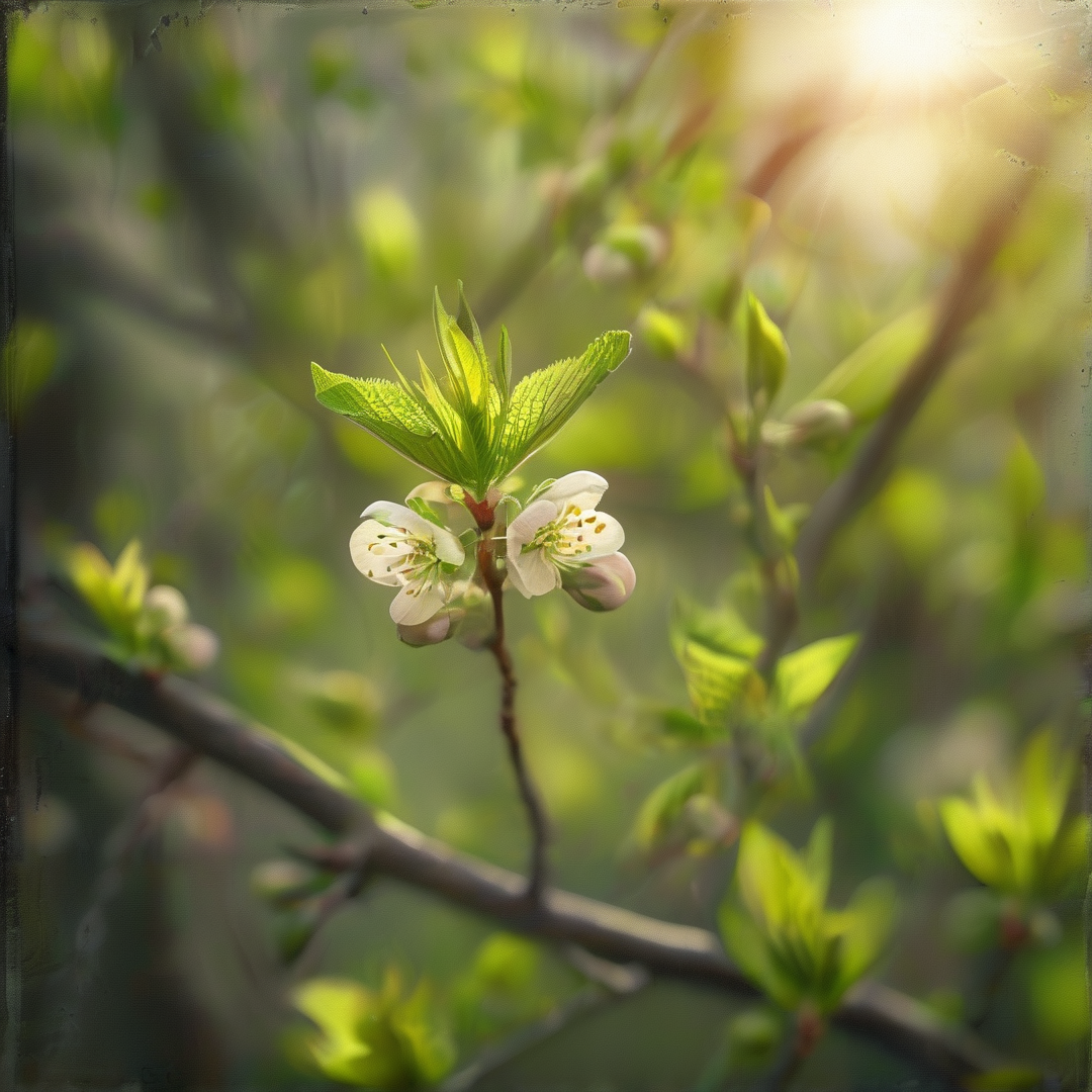 Spring Blossoms in Sunlight
