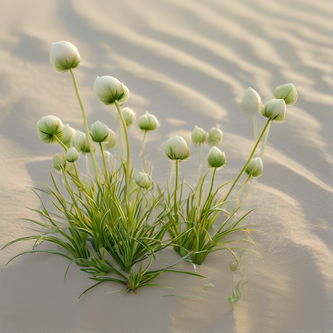 White Buds in the Sand