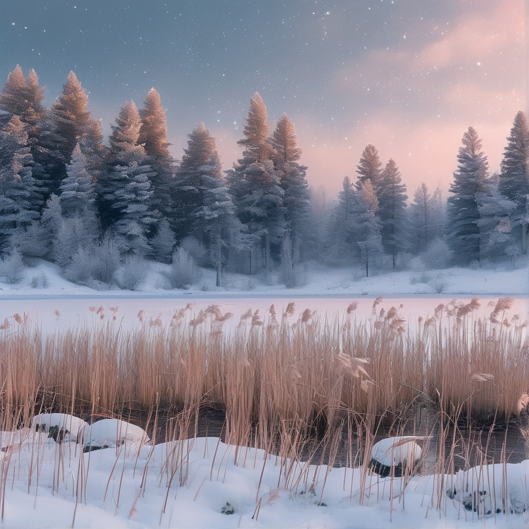 Winter Lake at Dusk