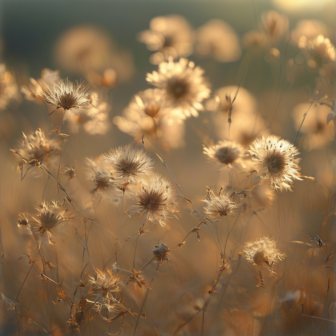 Sunlit Dried Seed Heads