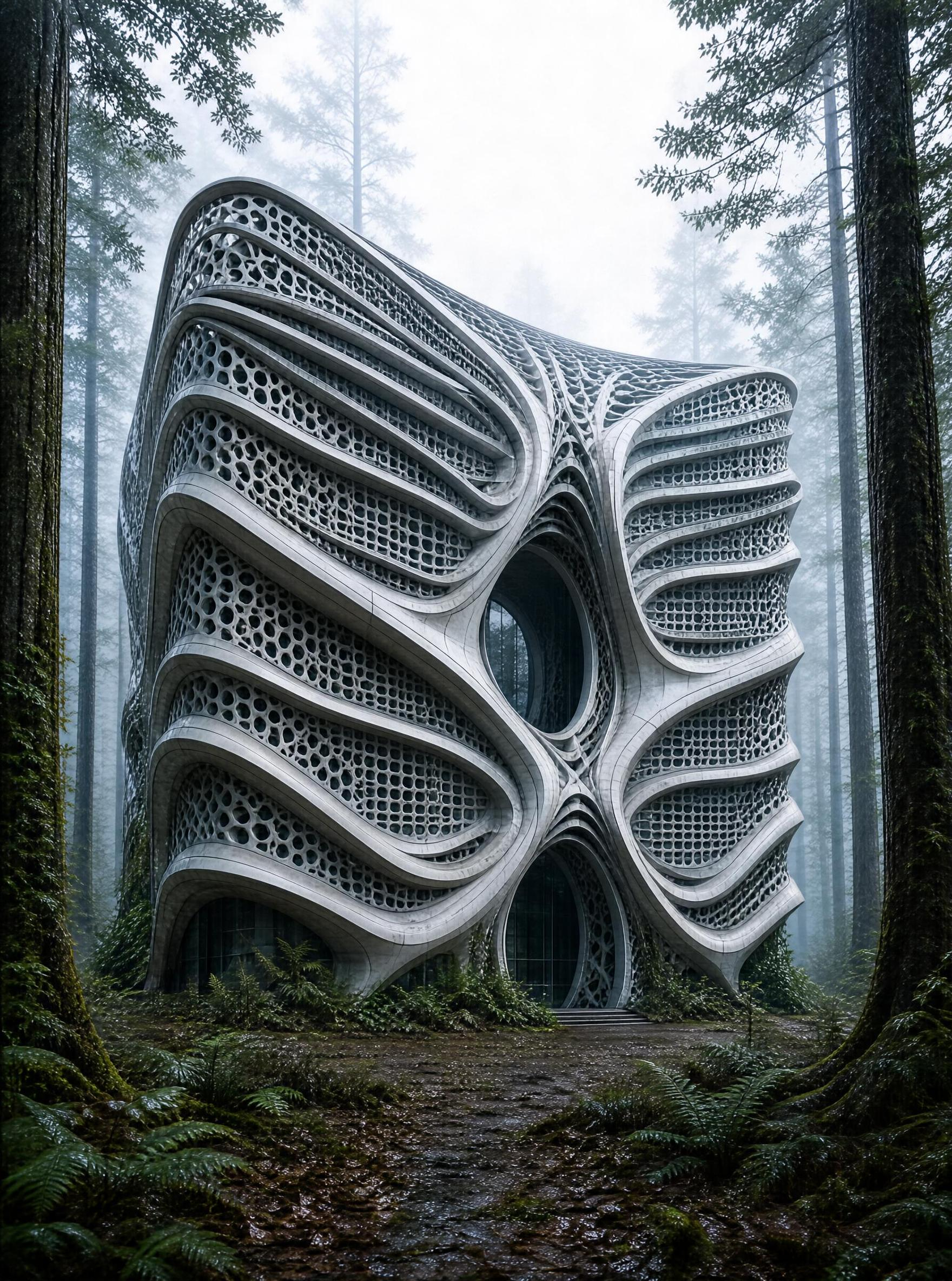 Futuristic Forest Building