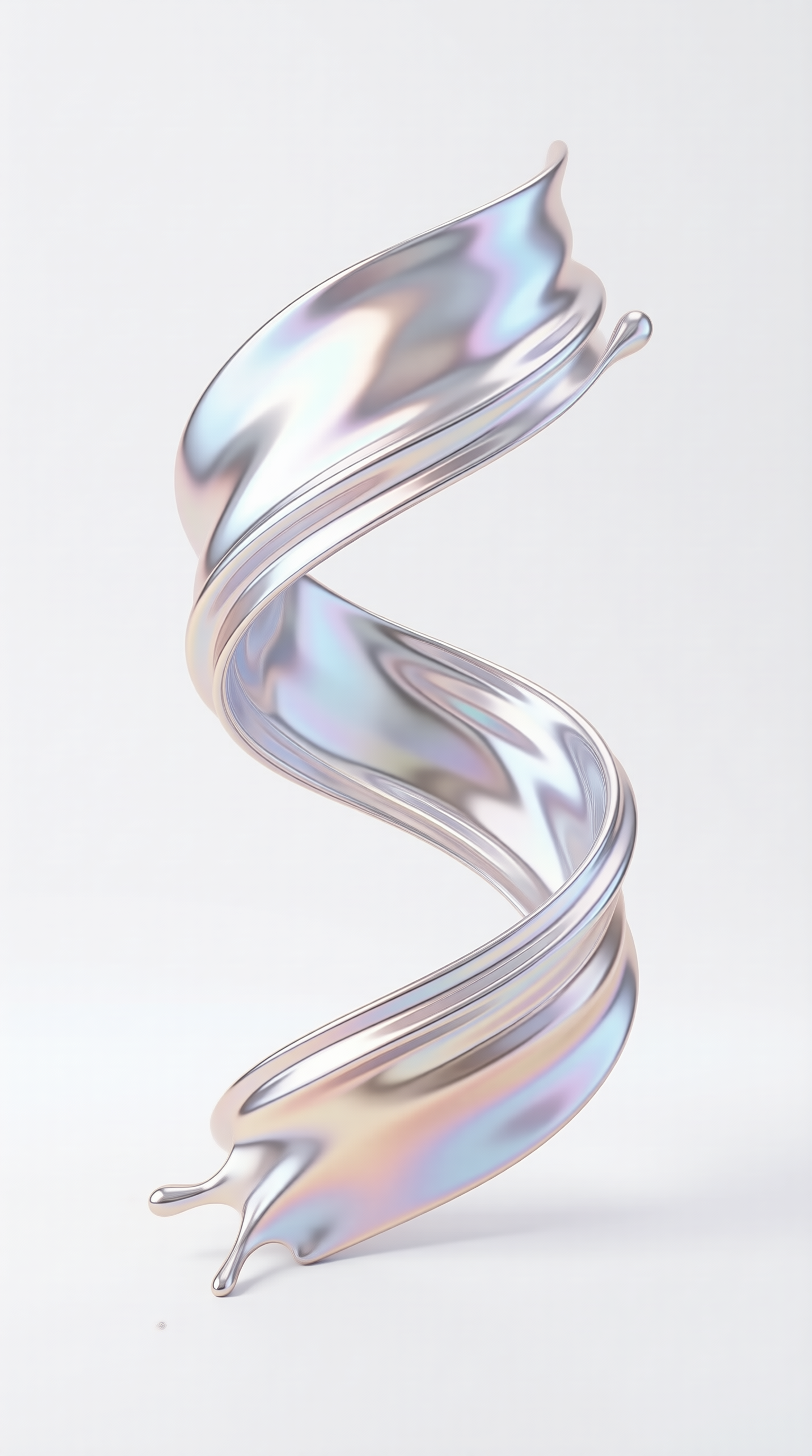 Chrome Ribbon — Iridescent Fluid Study