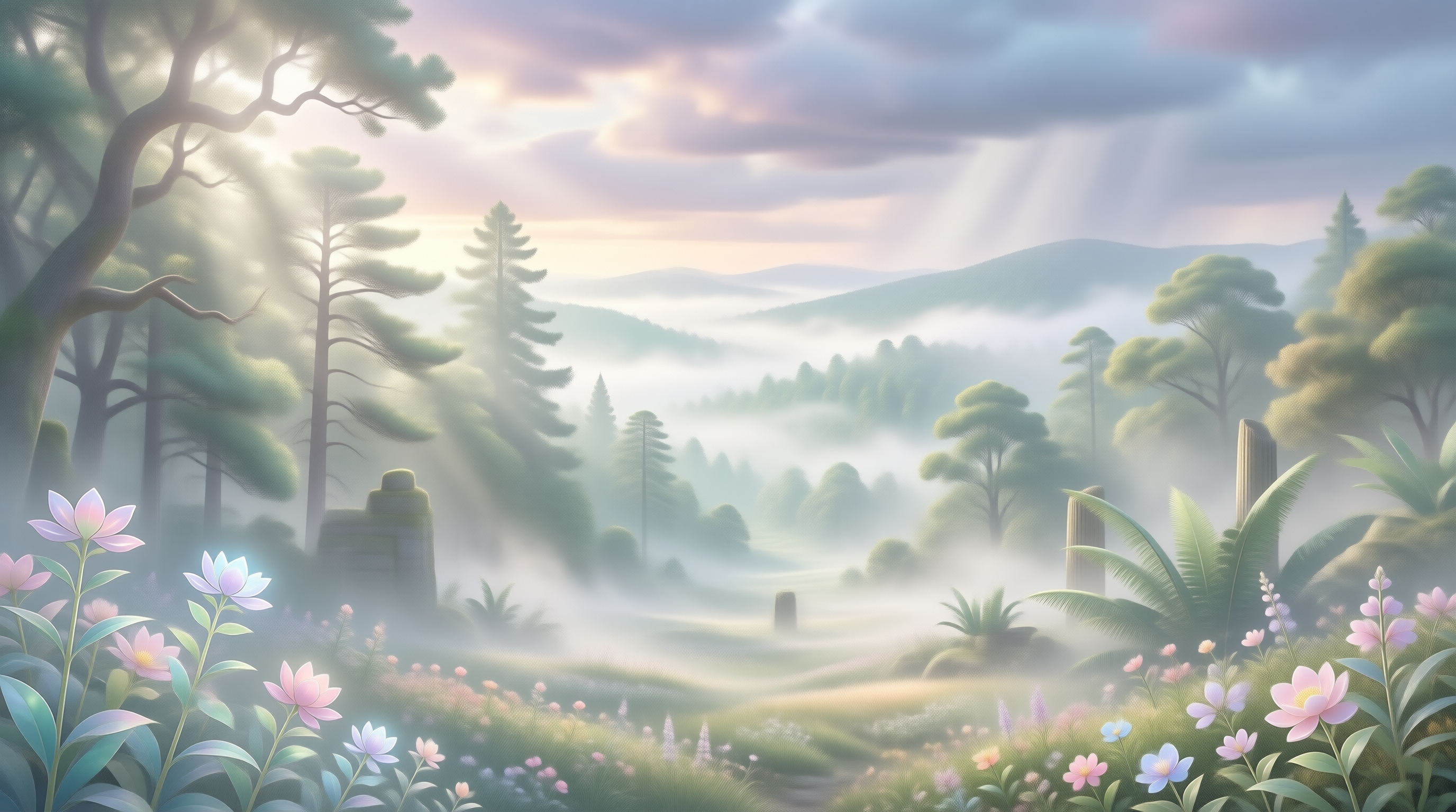 Misty Forest Landscape