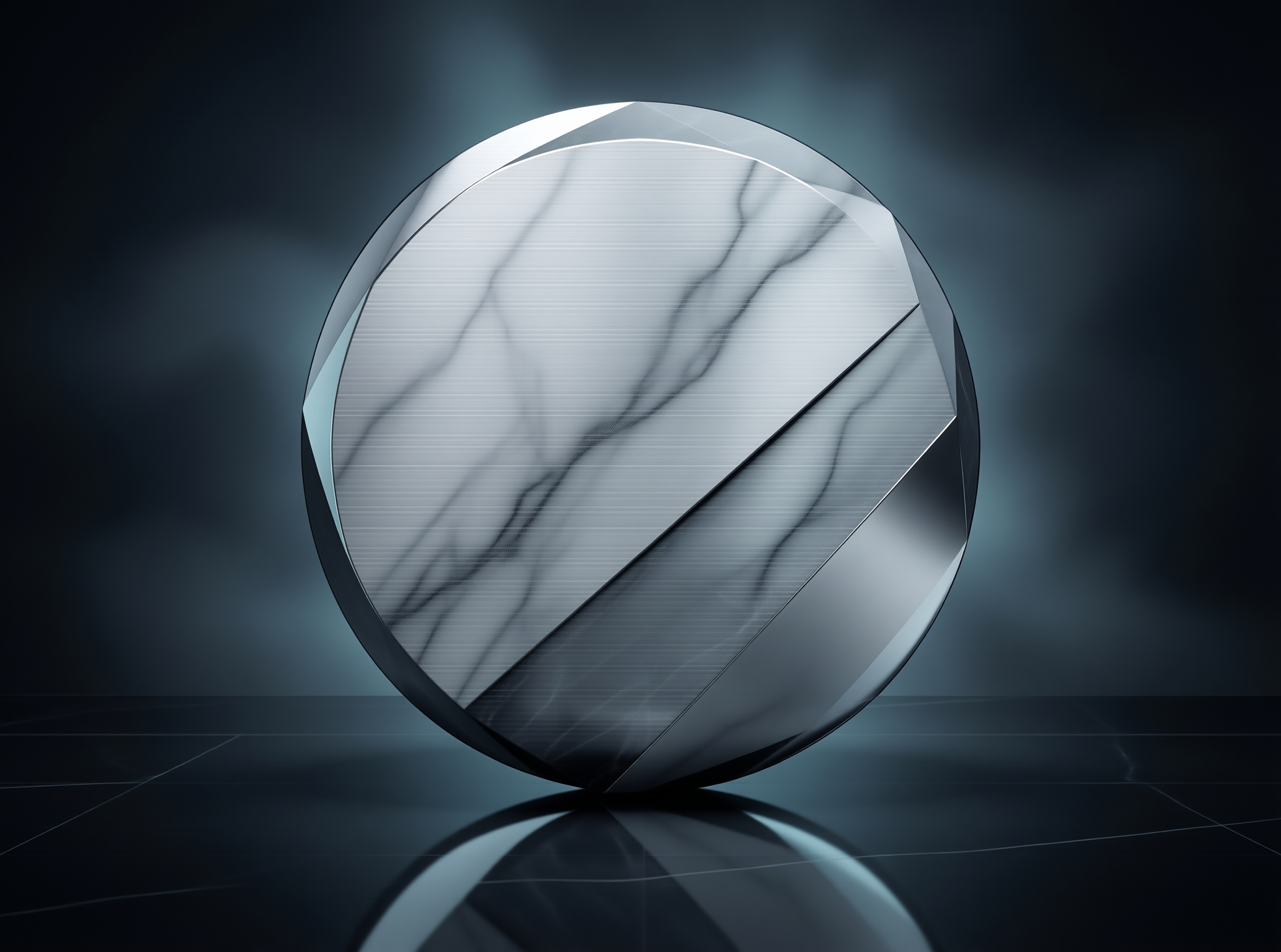 Metallic Marble Sphere
