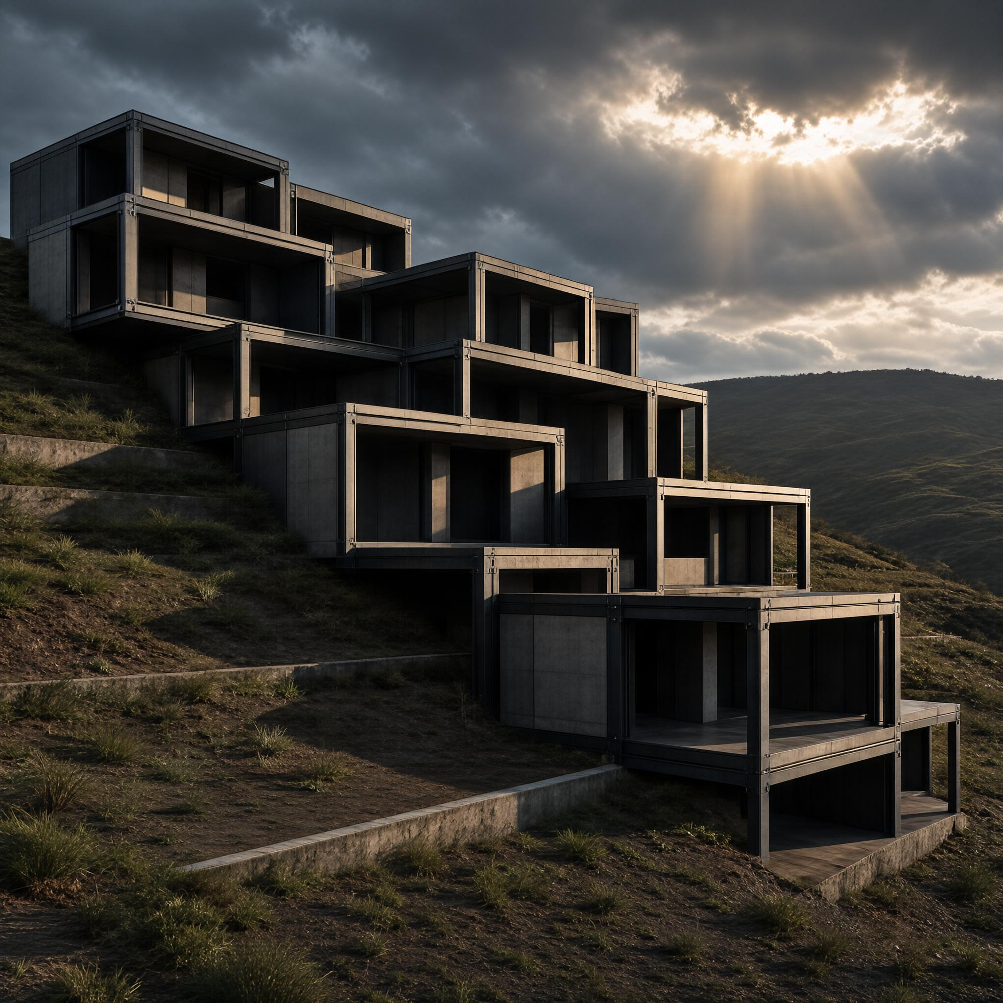 Hillside Brutalist Structure