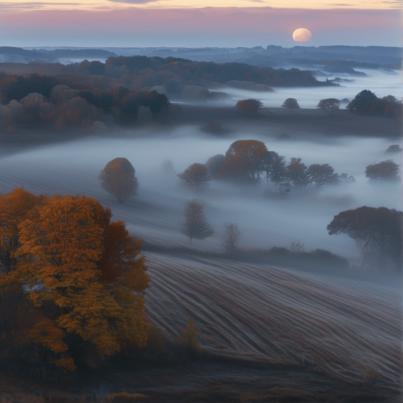 Autumn Misty Landscape