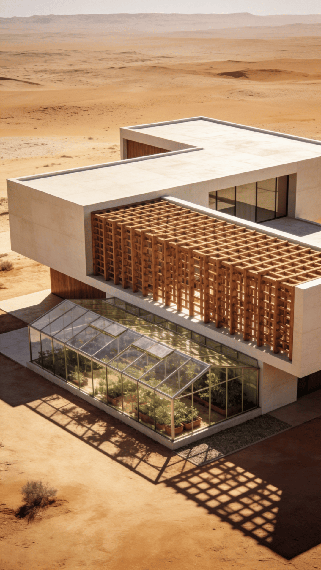 Greenhouse with Wooden Lattice — Desert Plain