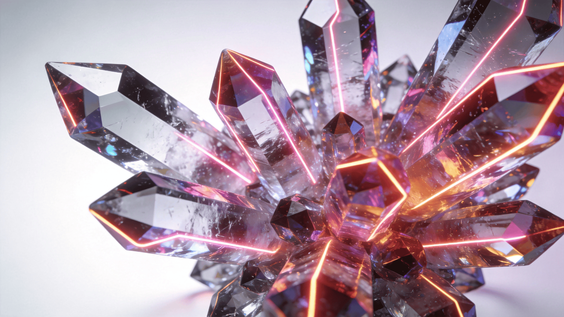 Neon-Lit Abstract — crystal Study