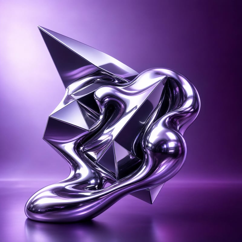 Twisted Chrome Sculpture