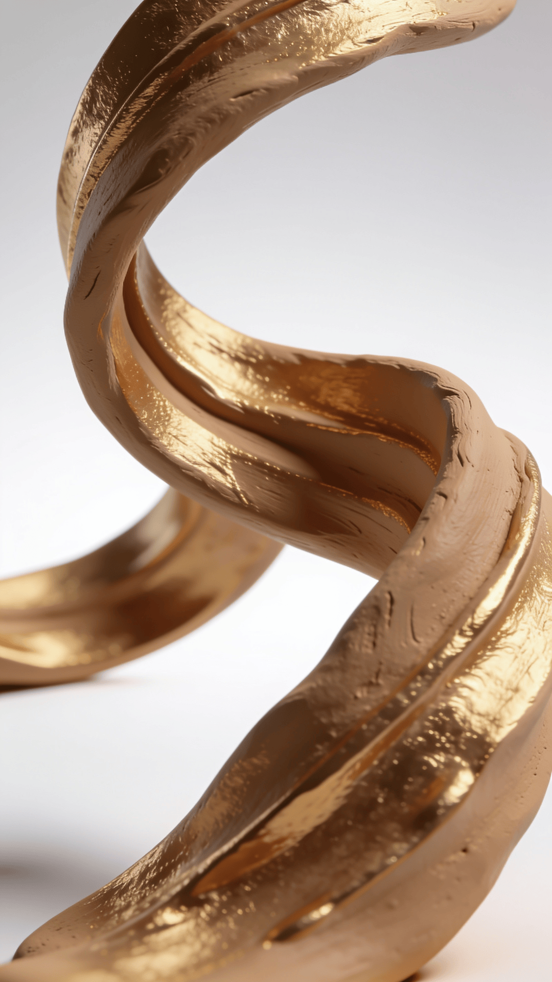 Liquid Gold, Clay Curved Ribbon