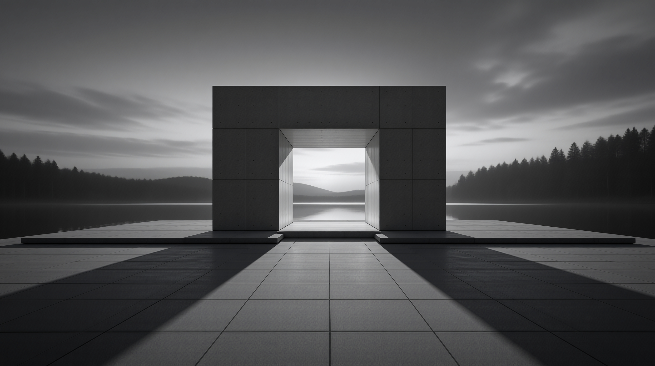 Concrete Portal by the Water