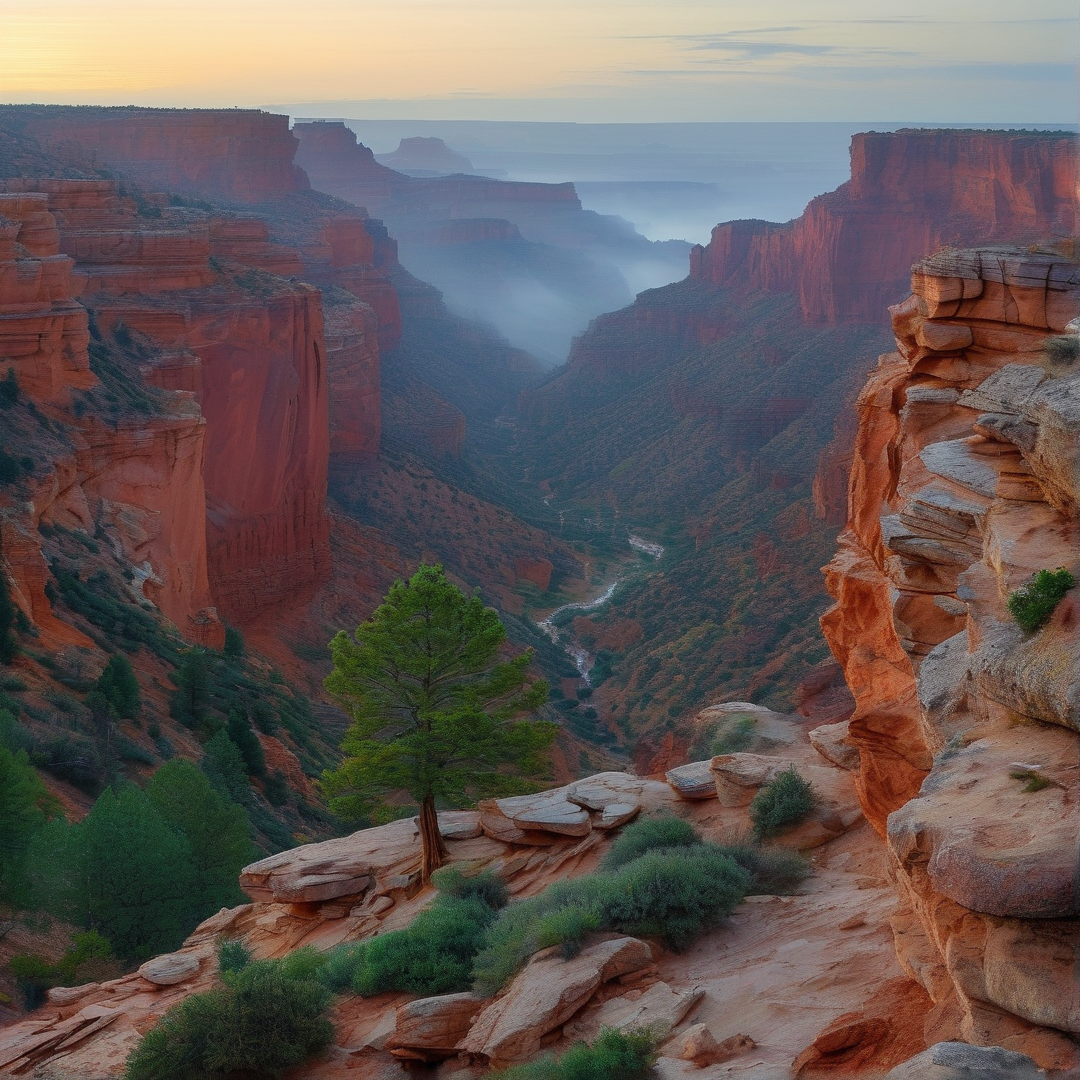 Misty Red Rock Canyon
