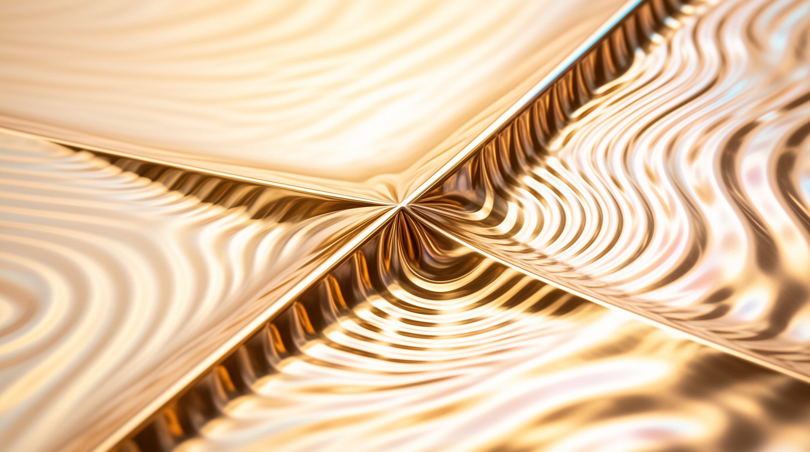 Golden Waves — Polished Metal Study
