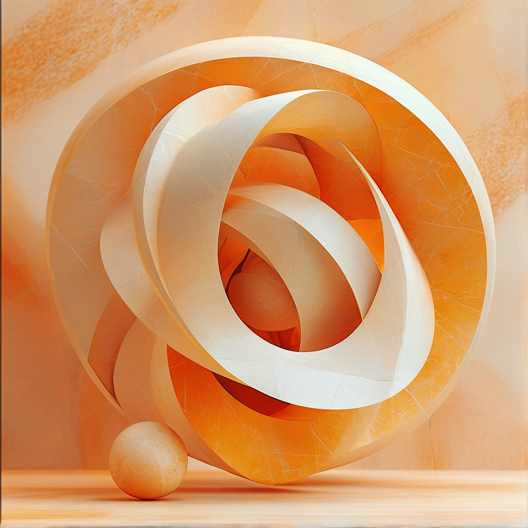 Abstract Orange Spiral