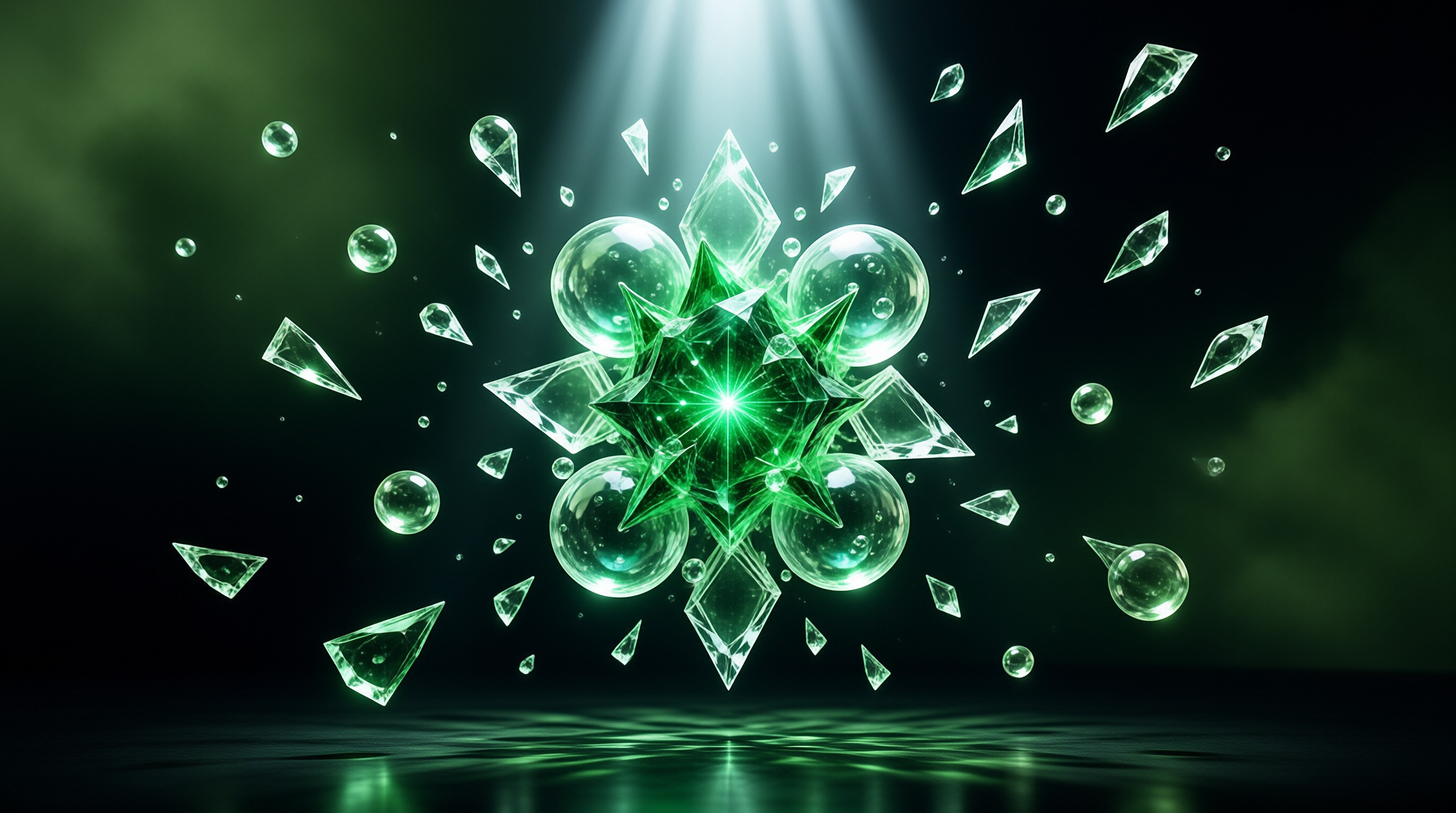 Glowing Crystal Explosion