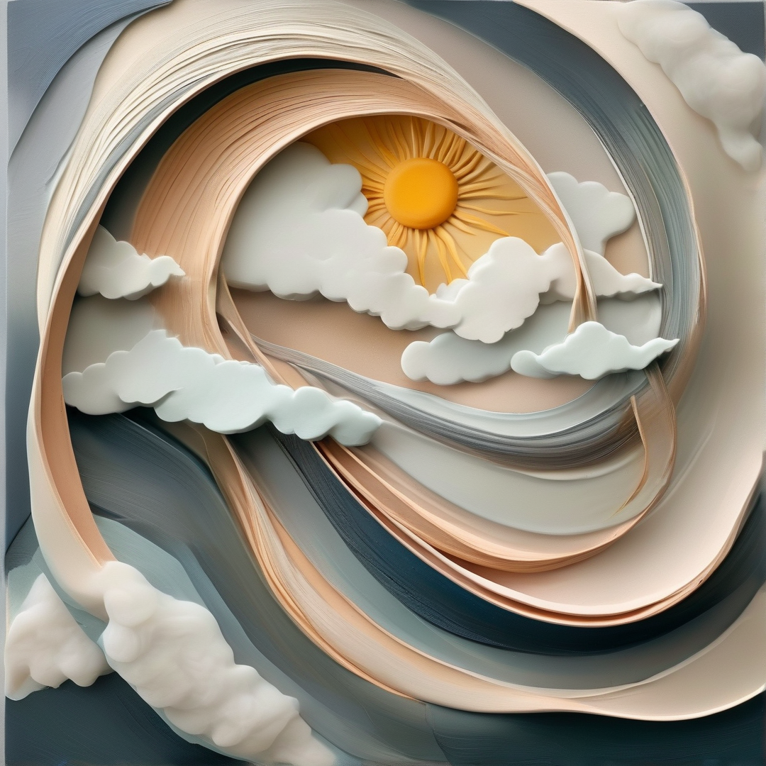 Swirling Sky Relief Art