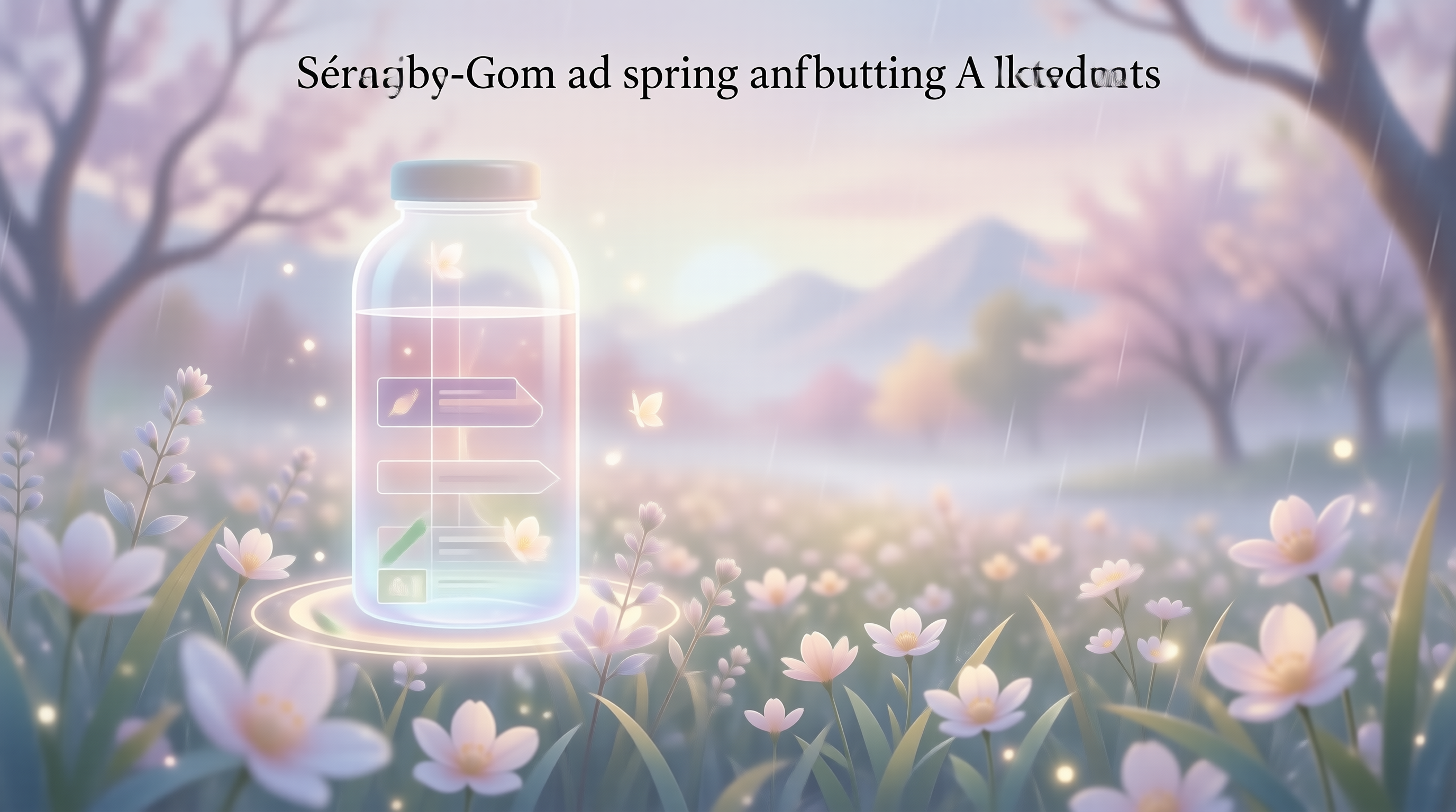 Magical Vial in a Spring Garden