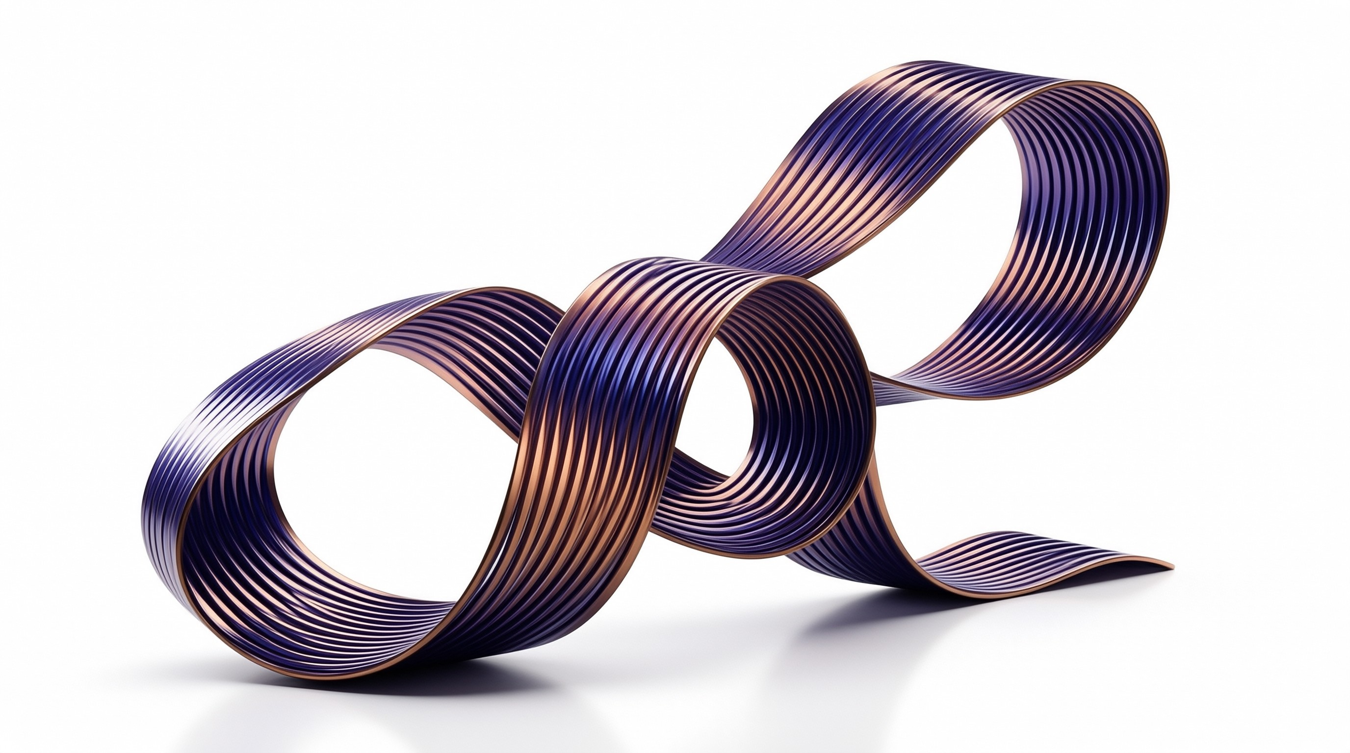 Abstract Purple Ribbon Loop