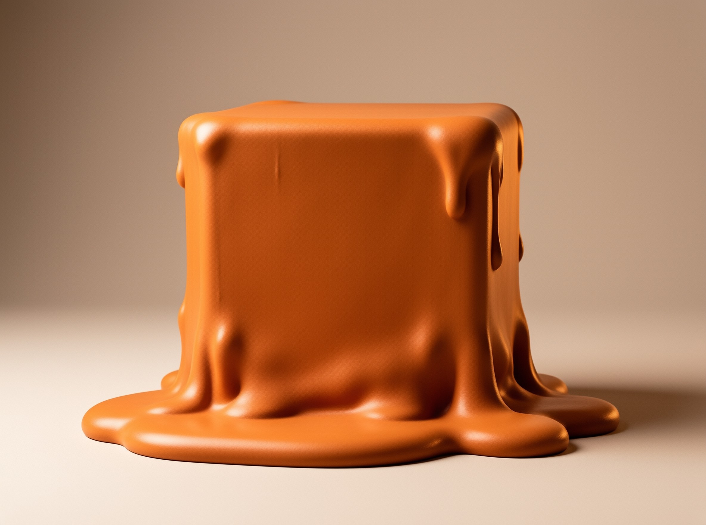 Melting Orange Cube