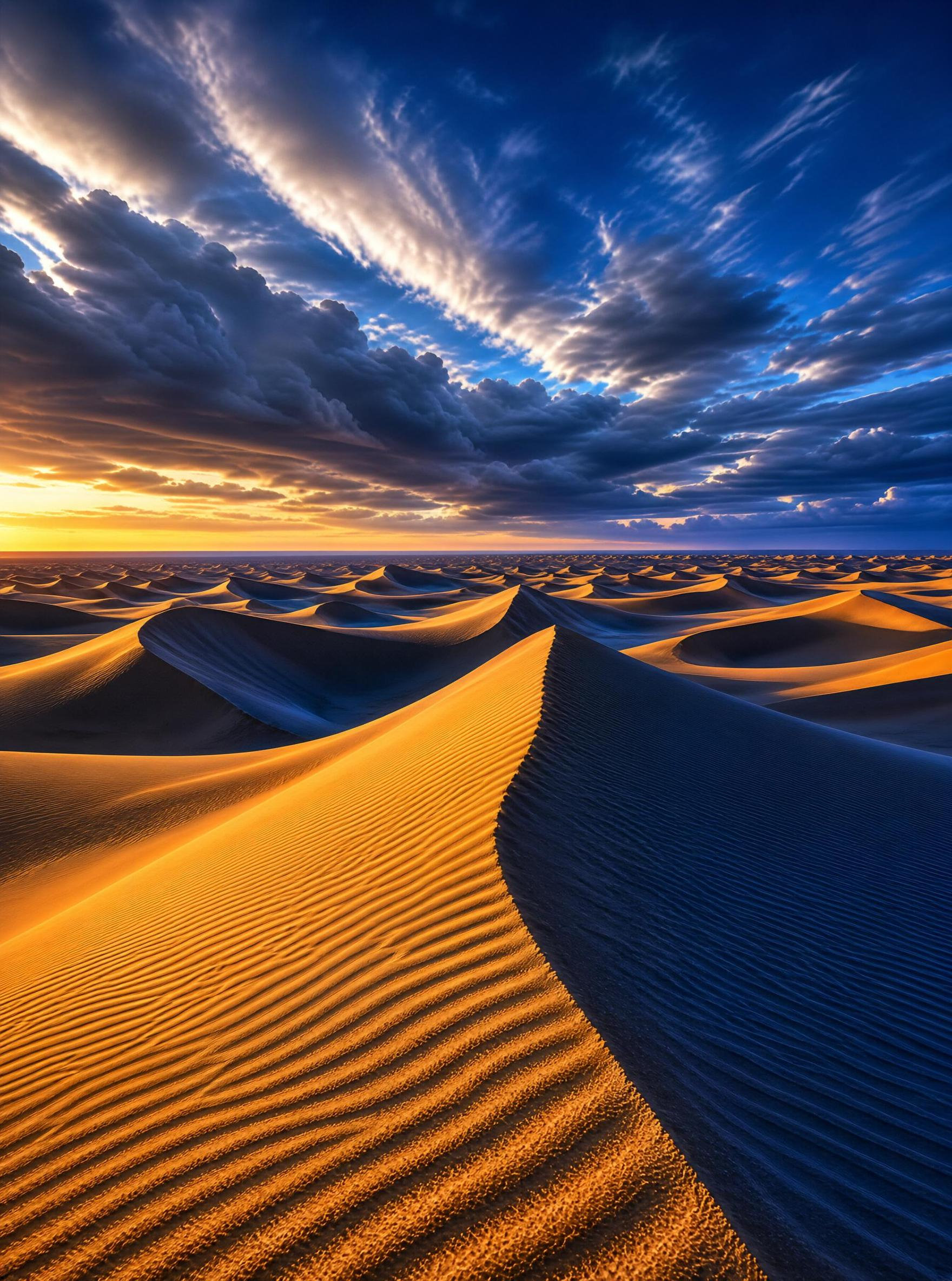 Golden Hour Sahara Dunes