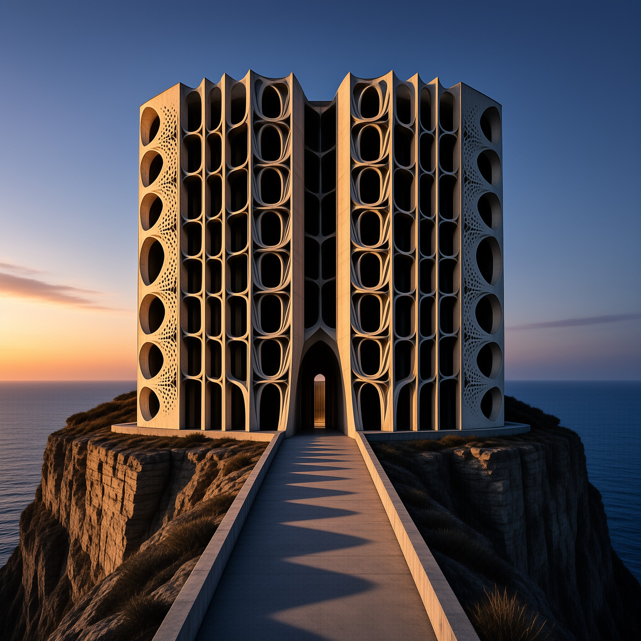 Futuristic Cliff Building