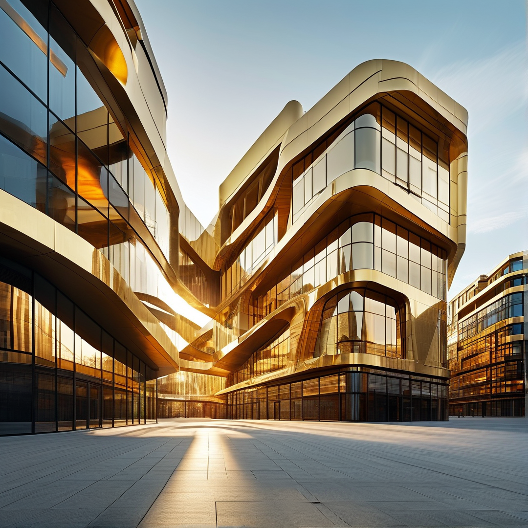 Futuristic Golden Building