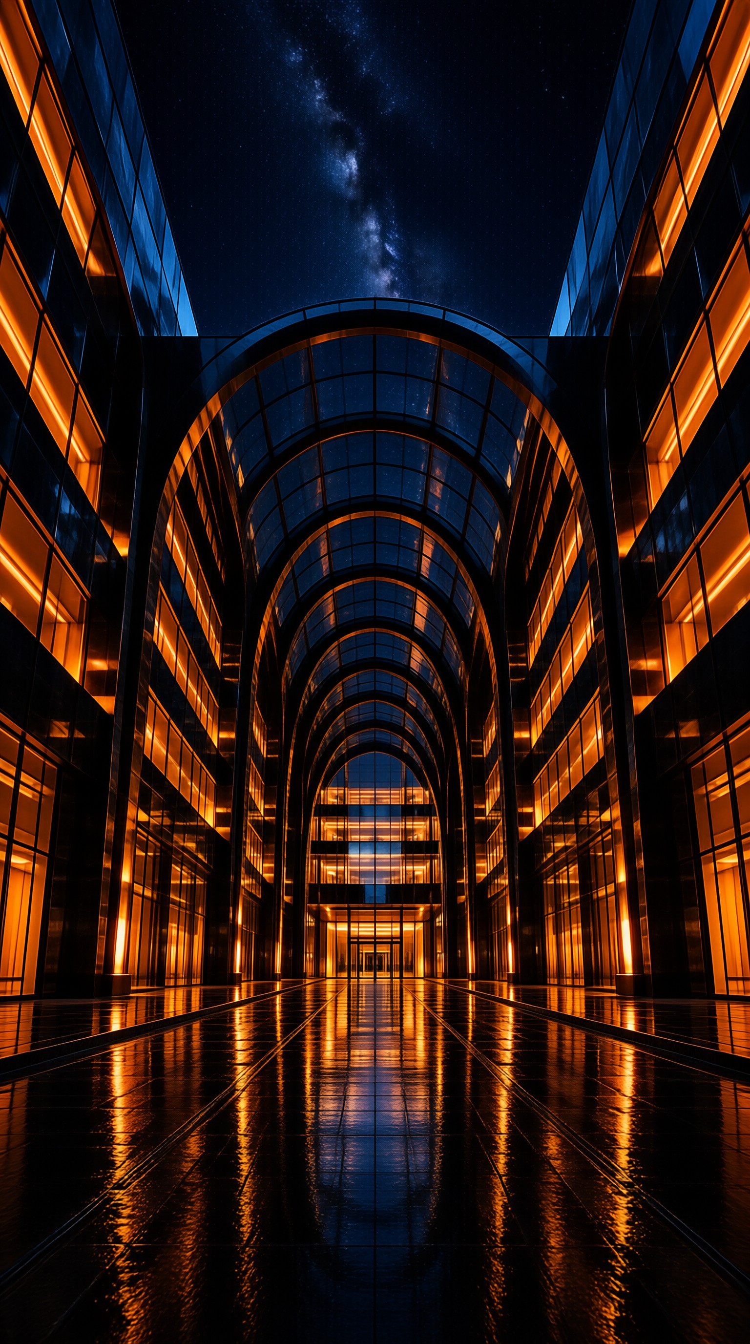 Futuristic Night Corridor
