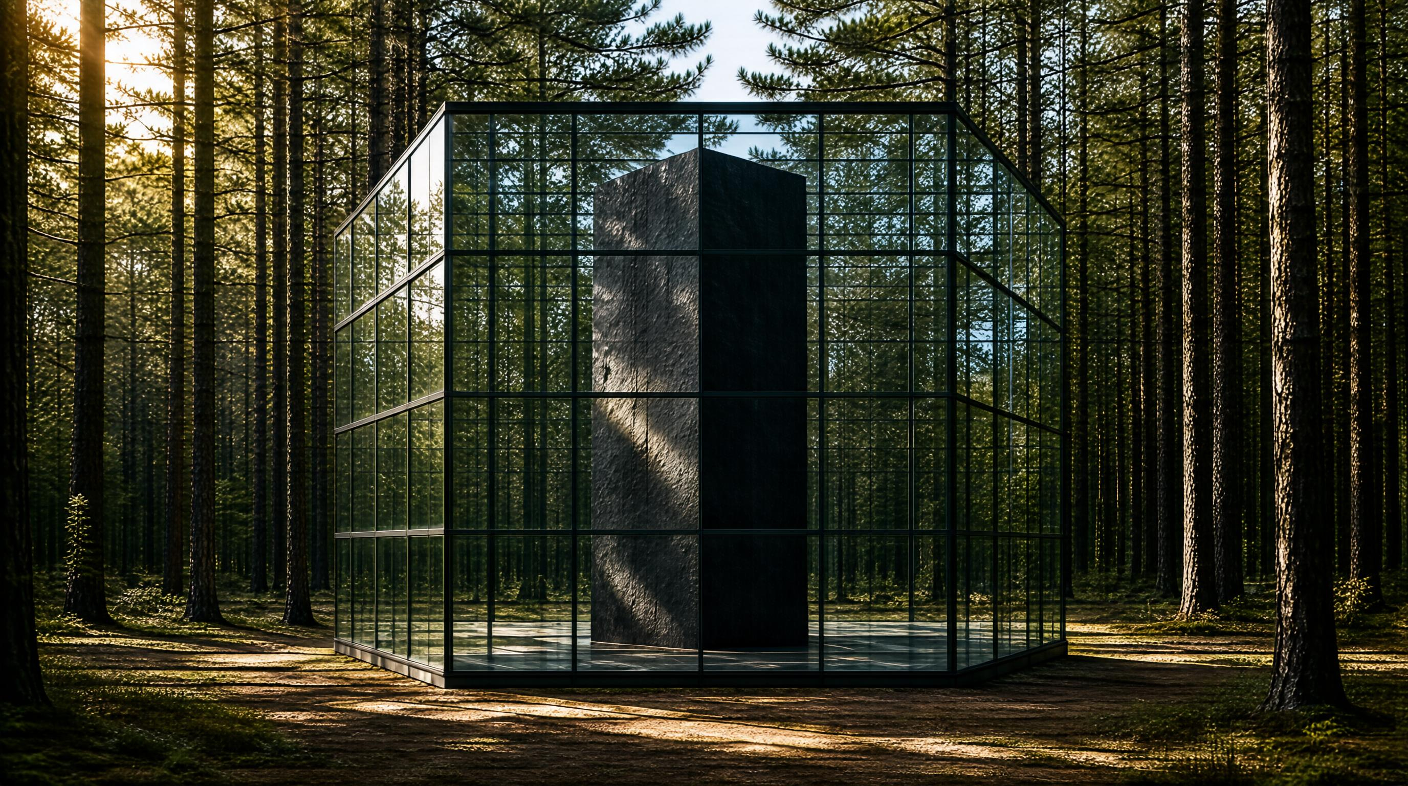 Glass Pavilion in Forest