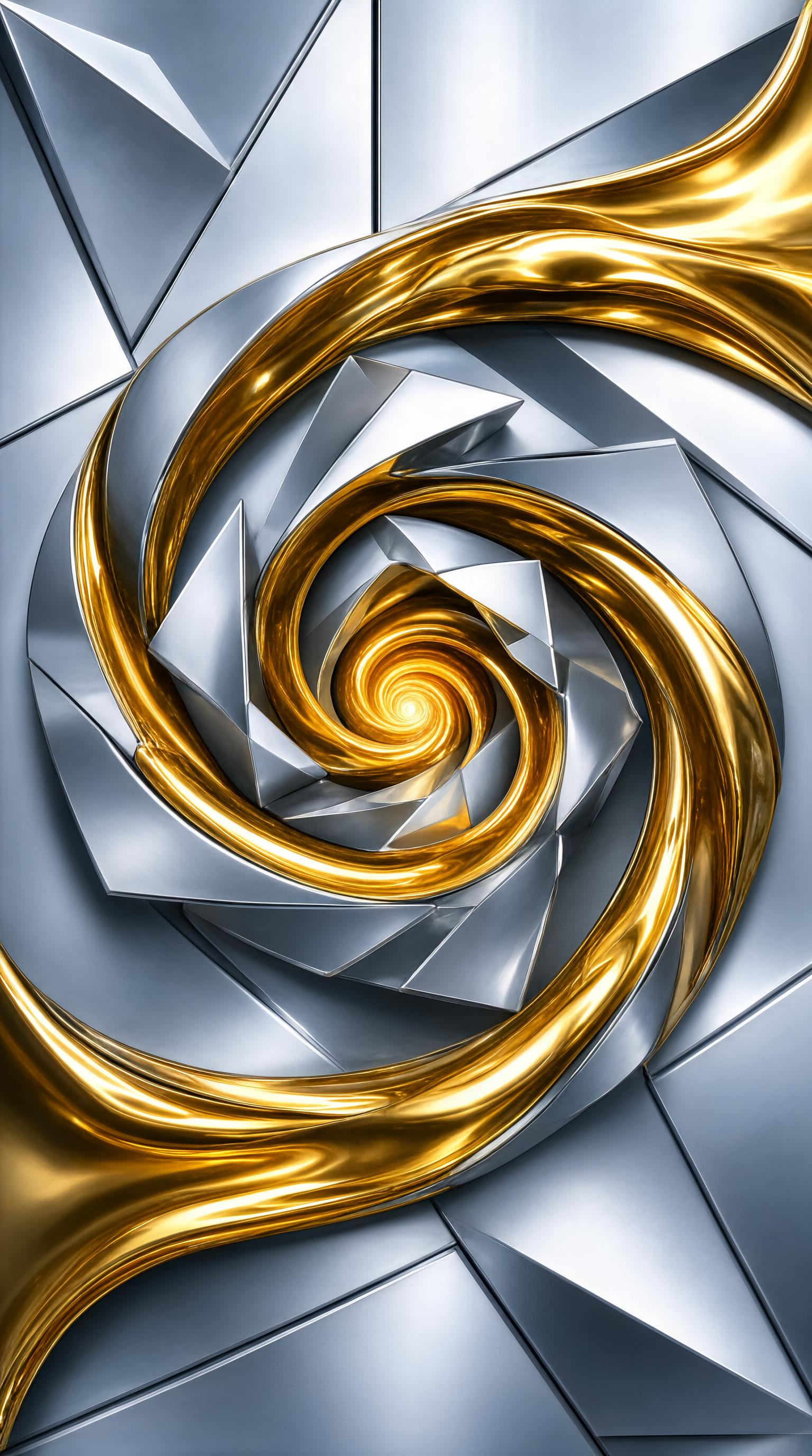 Golden Liquid Spiral Vortex