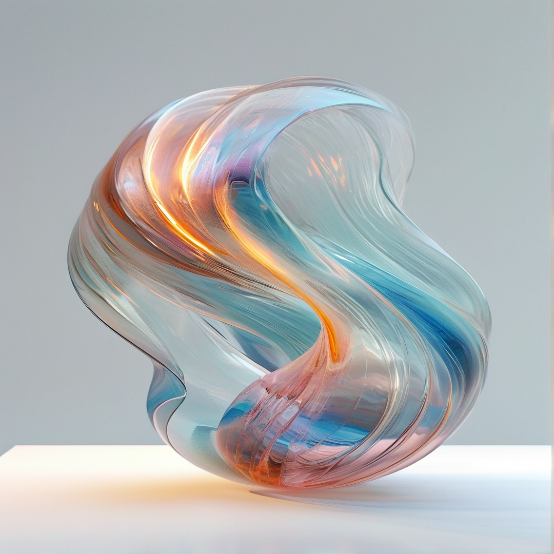 Abstract Glass Sculpture