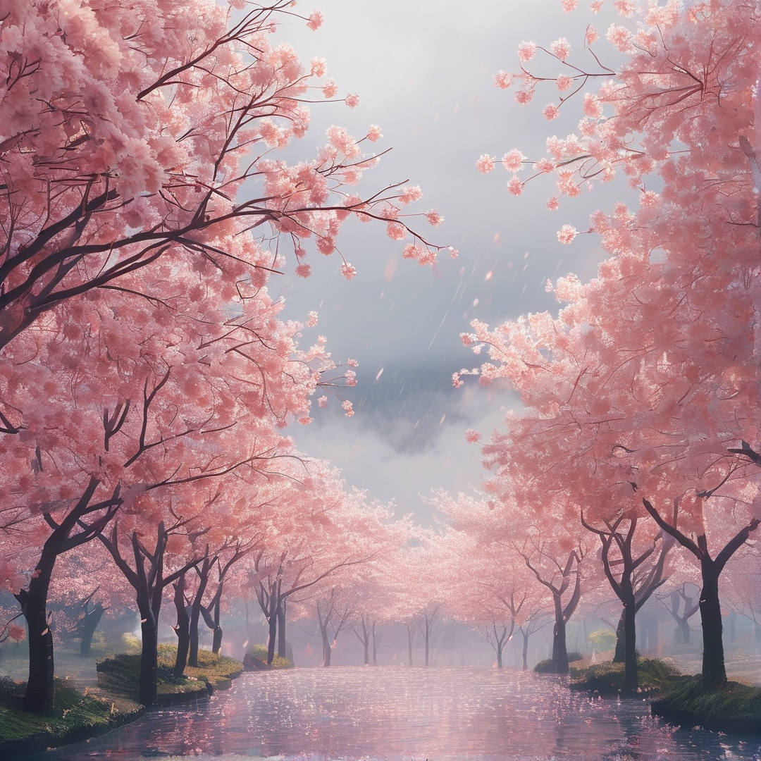 Dreamy Cherry Blossom Lane