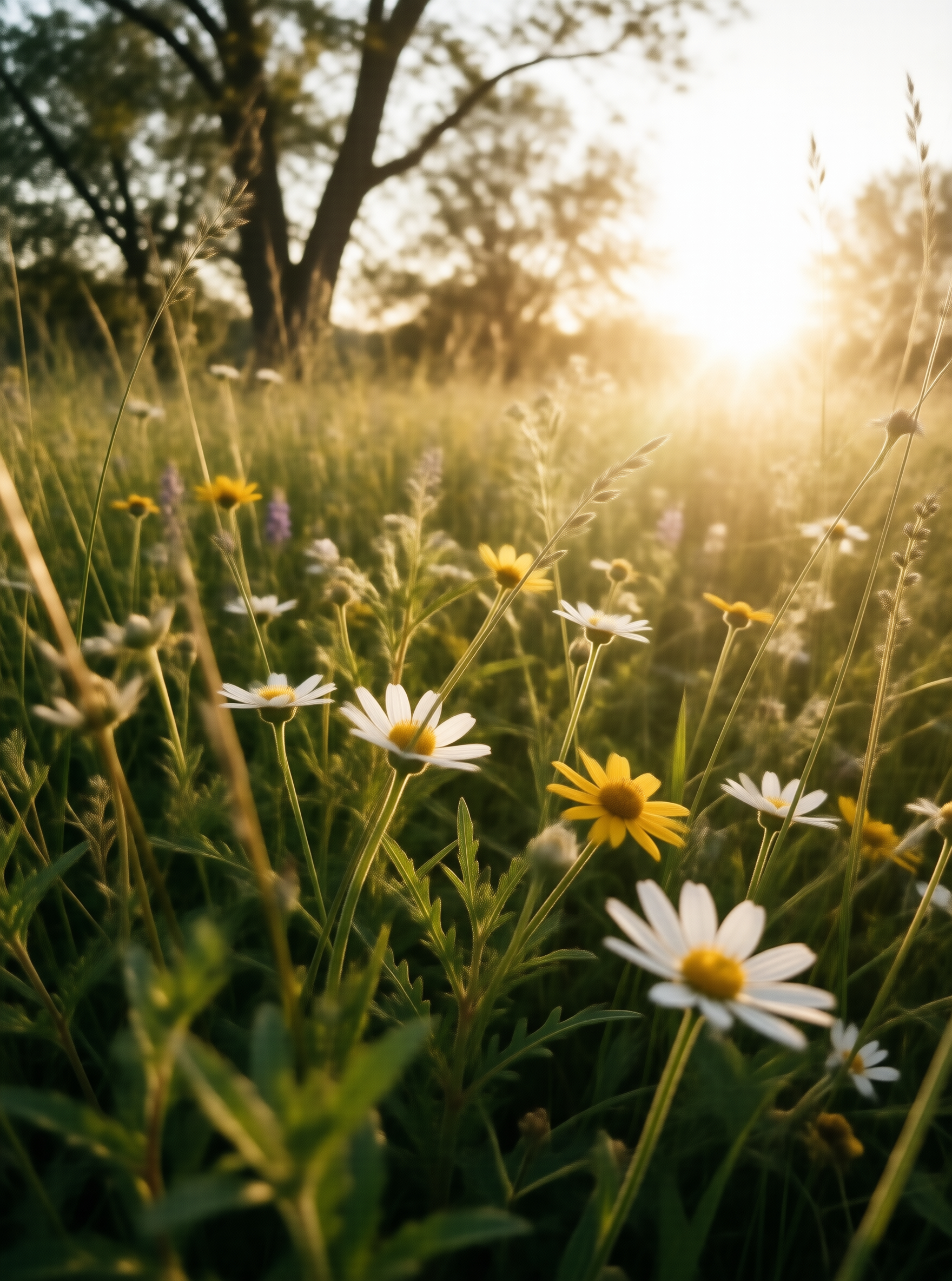 Sunlit Wildflower Meadow